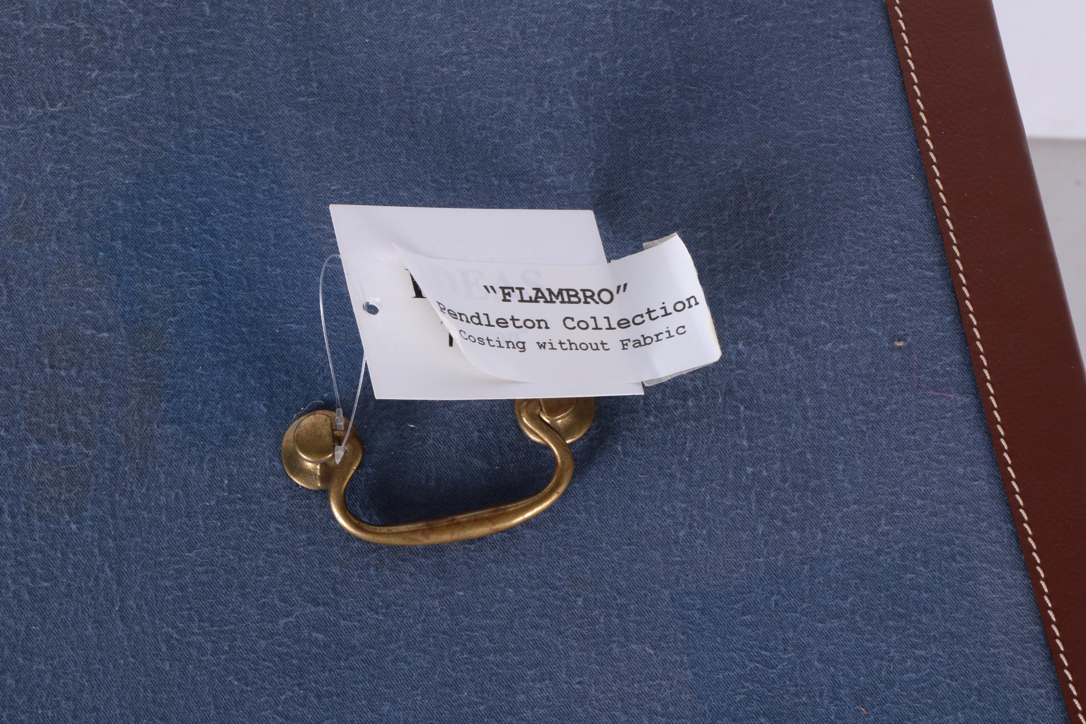 Leather Trimmed Canvas Accessory Chest