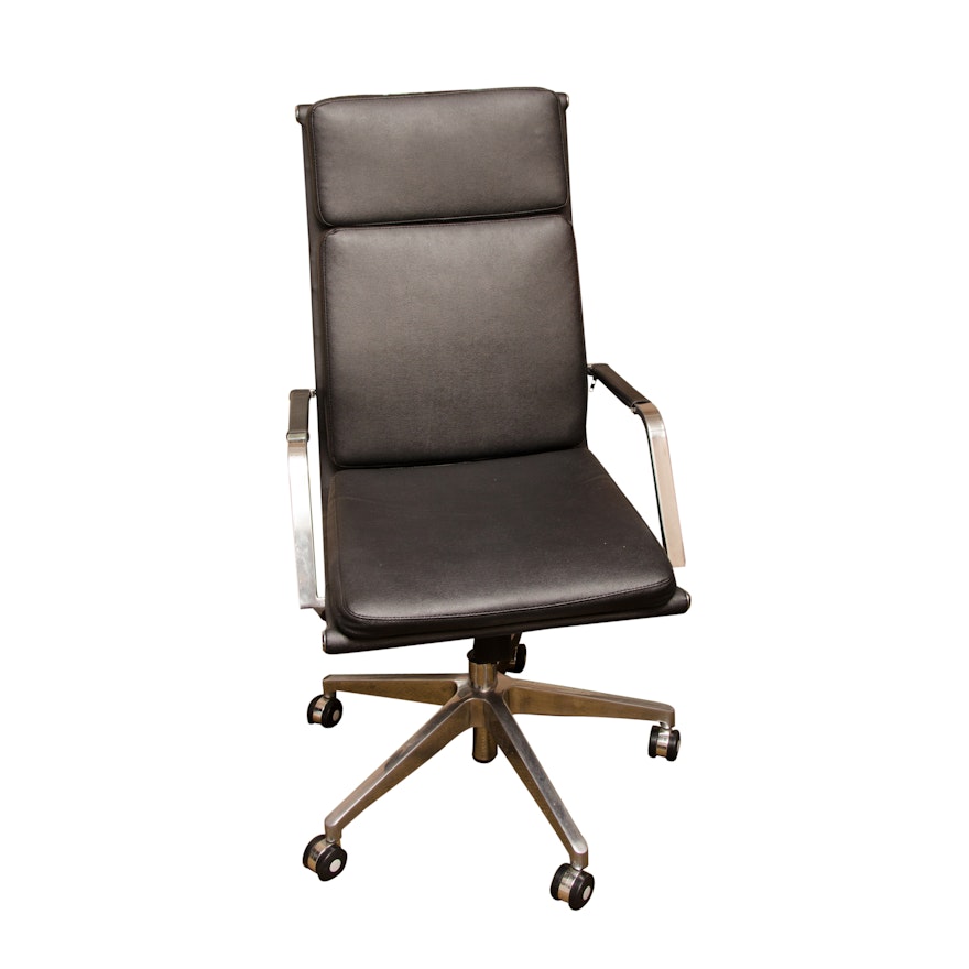 Contemporary Faux Leather Rolling Office Chair by Jesper Office