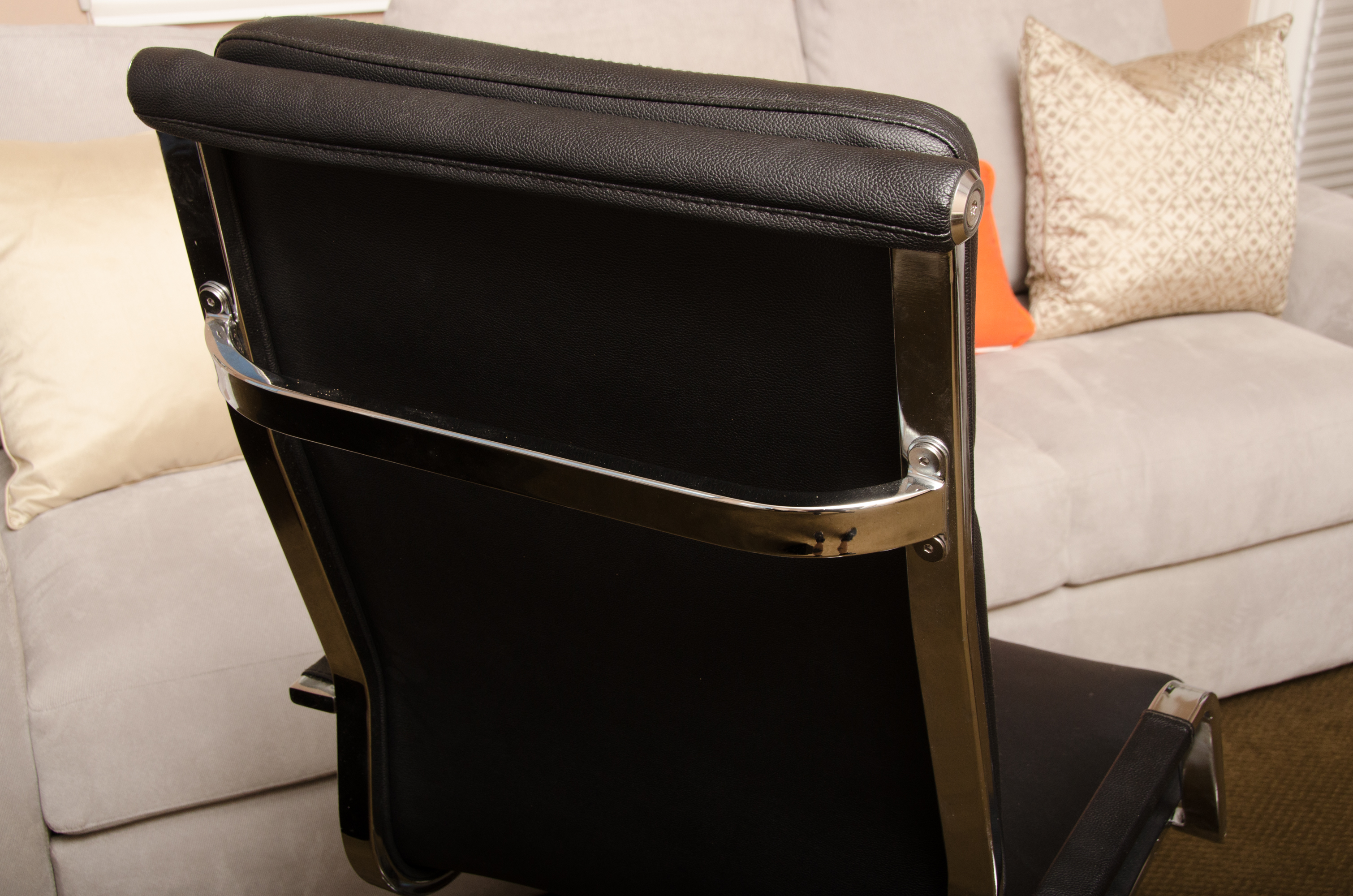 Contemporary Faux Leather Rolling Office Chair by Jesper Office