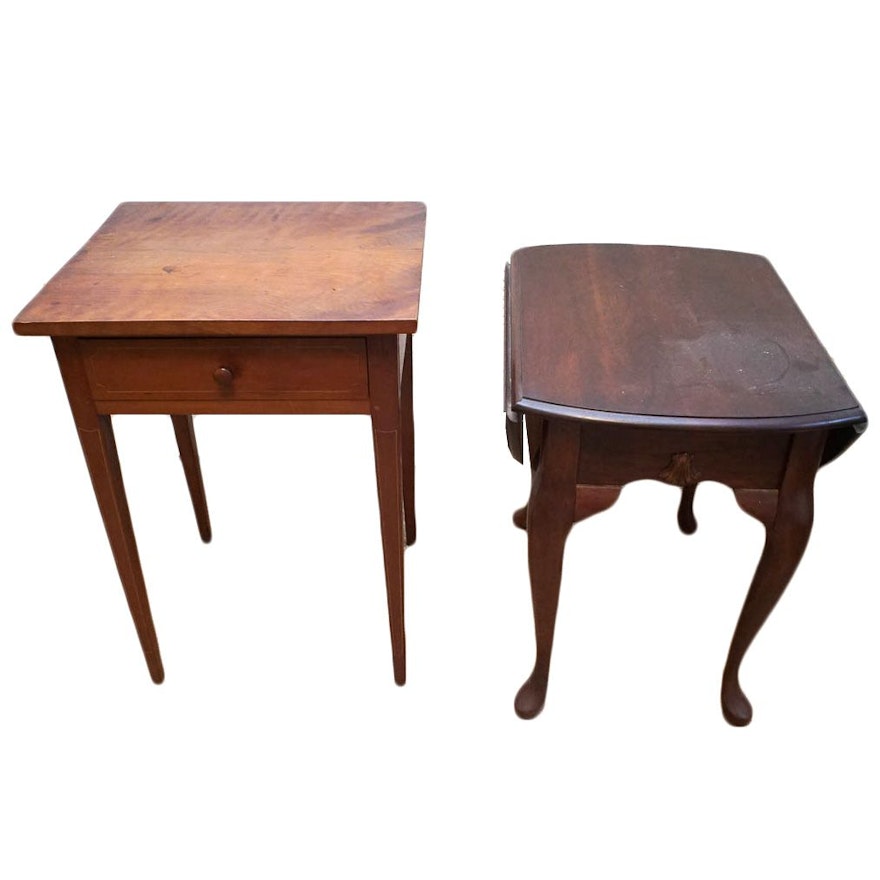 Wooden Side Tables with Drawer