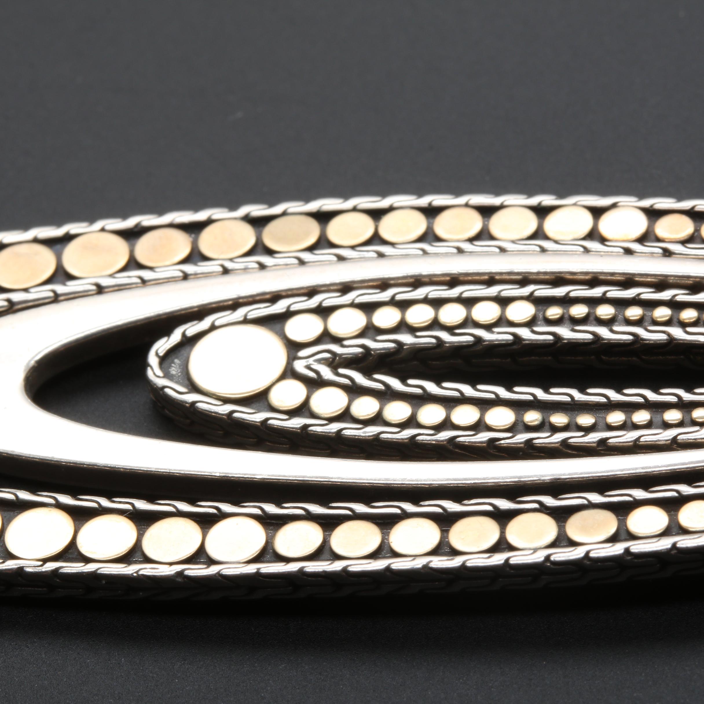 John Hardy Sterling Silver Reversible Pendant with 18K Accents