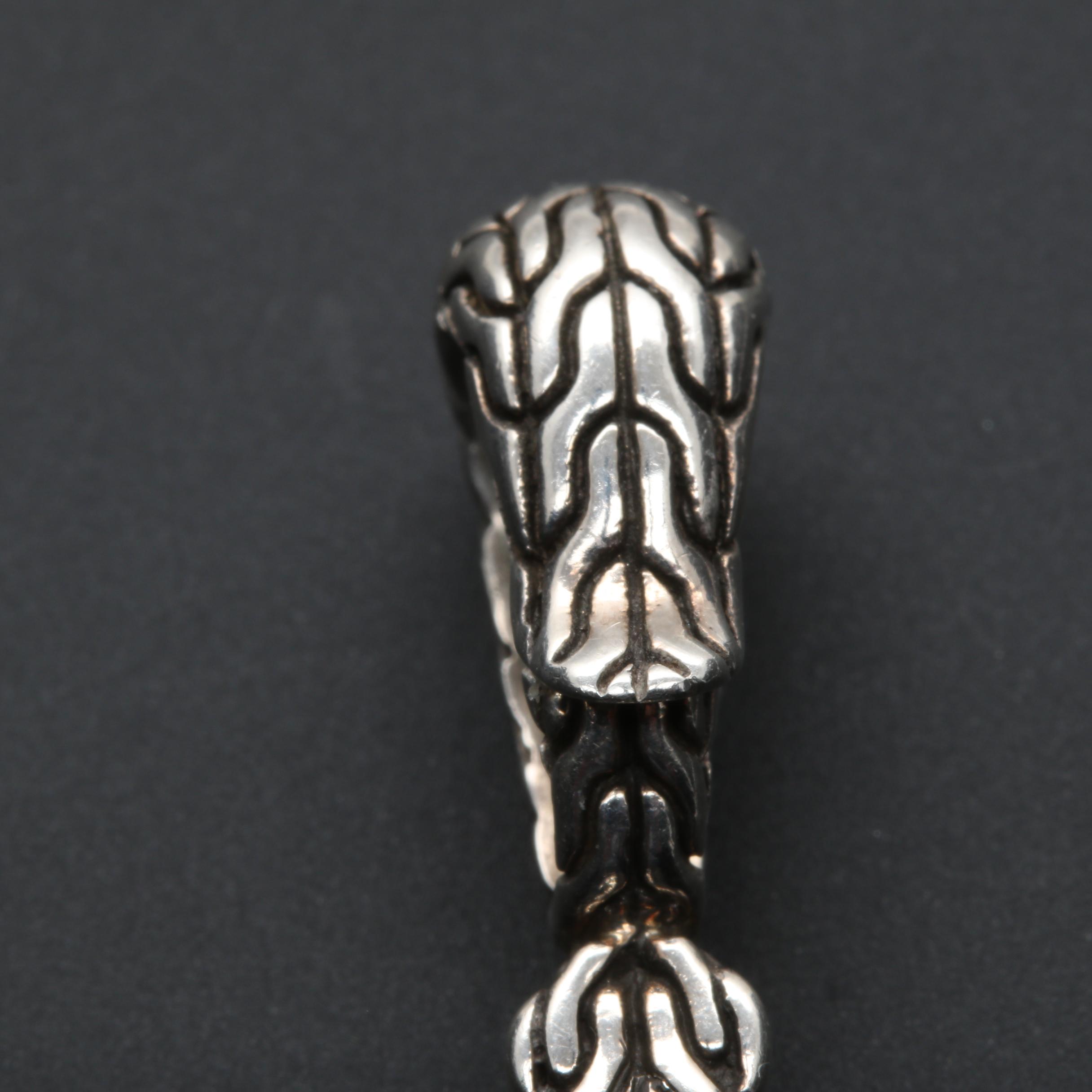 John Hardy Sterling Silver Reversible Pendant with 18K Accents