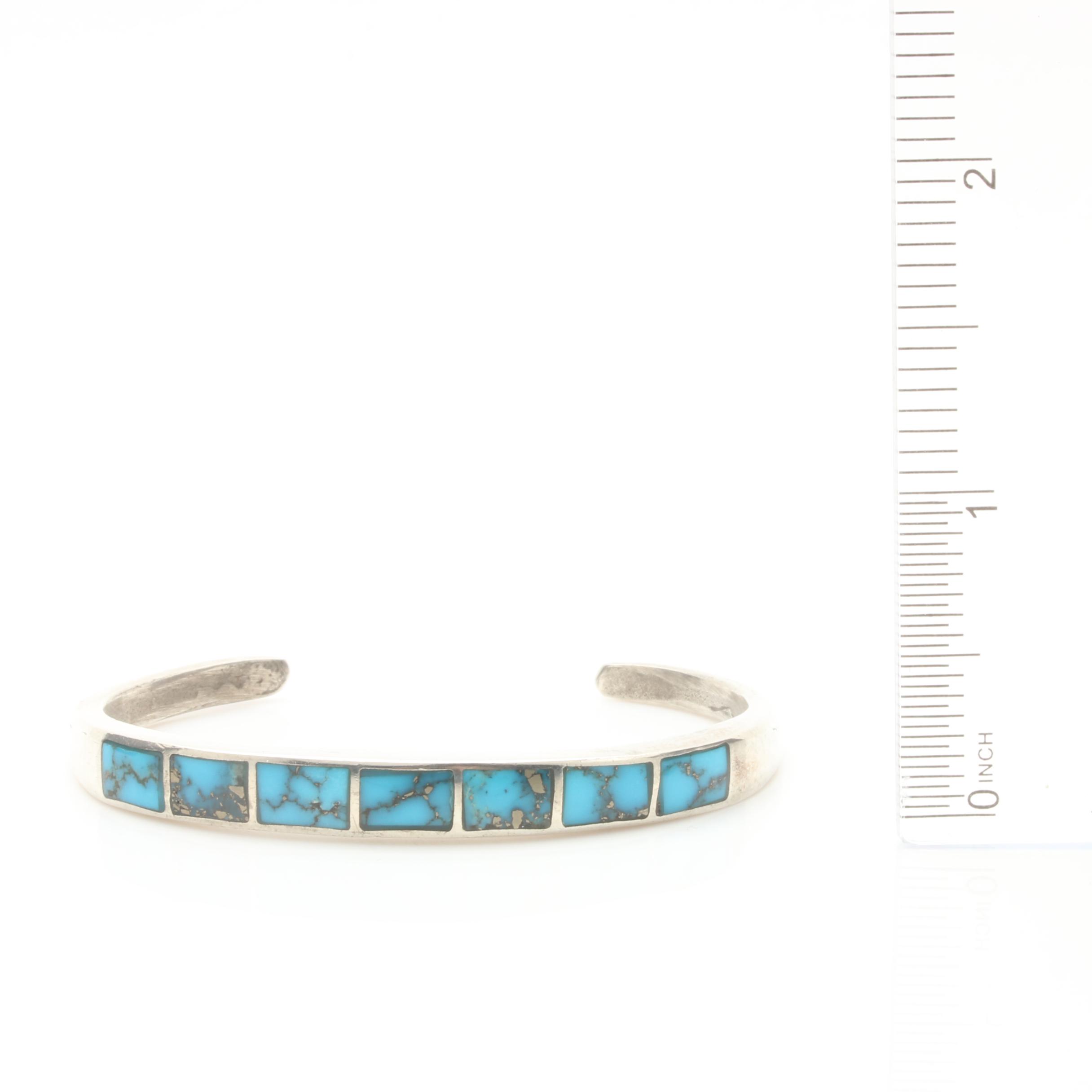 Sterling Silver Southwest Style Gemstone Jewelry Including Turquoise