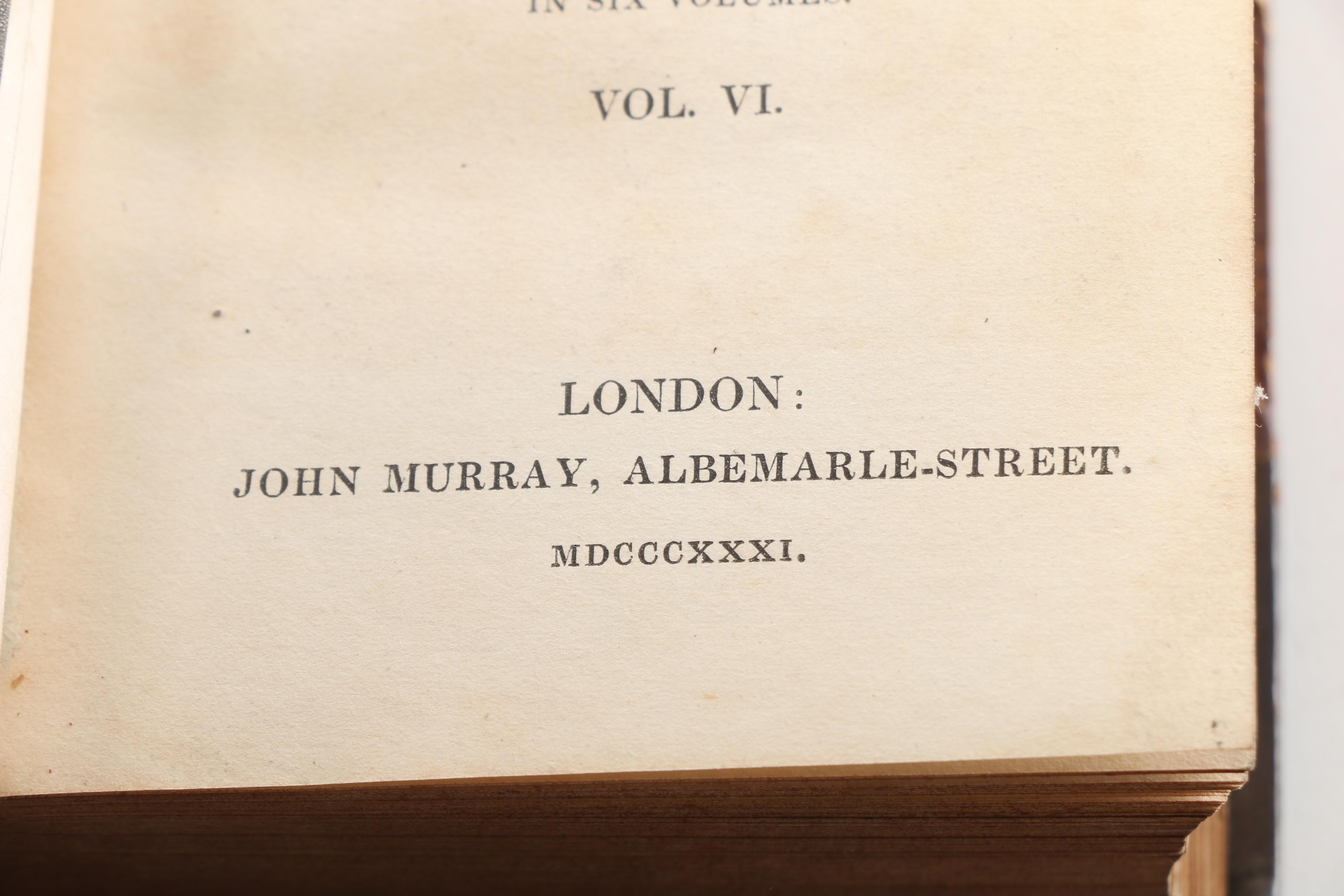 1831 "The Works of Lord Byron" in Four Volumes