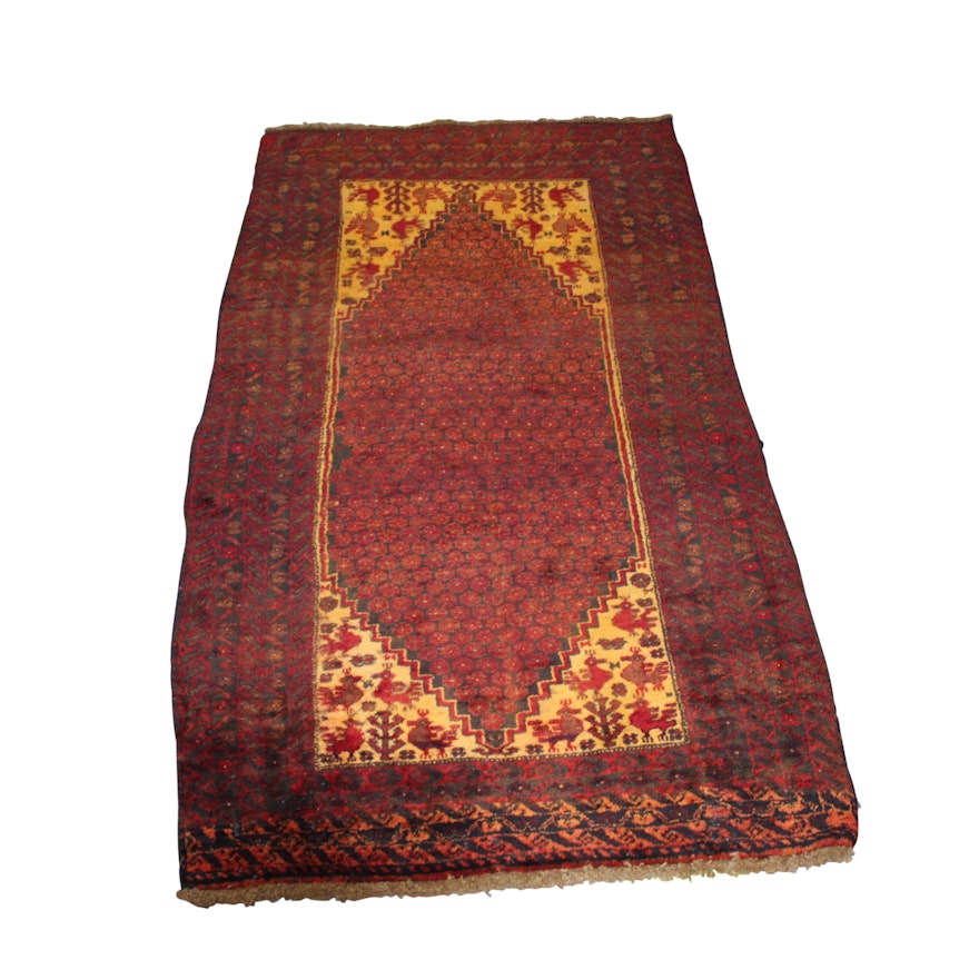 Hand-Knotted Persian Village Wool Area Rug