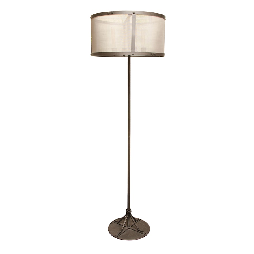 Bronze Tone Metal Floor Lamp