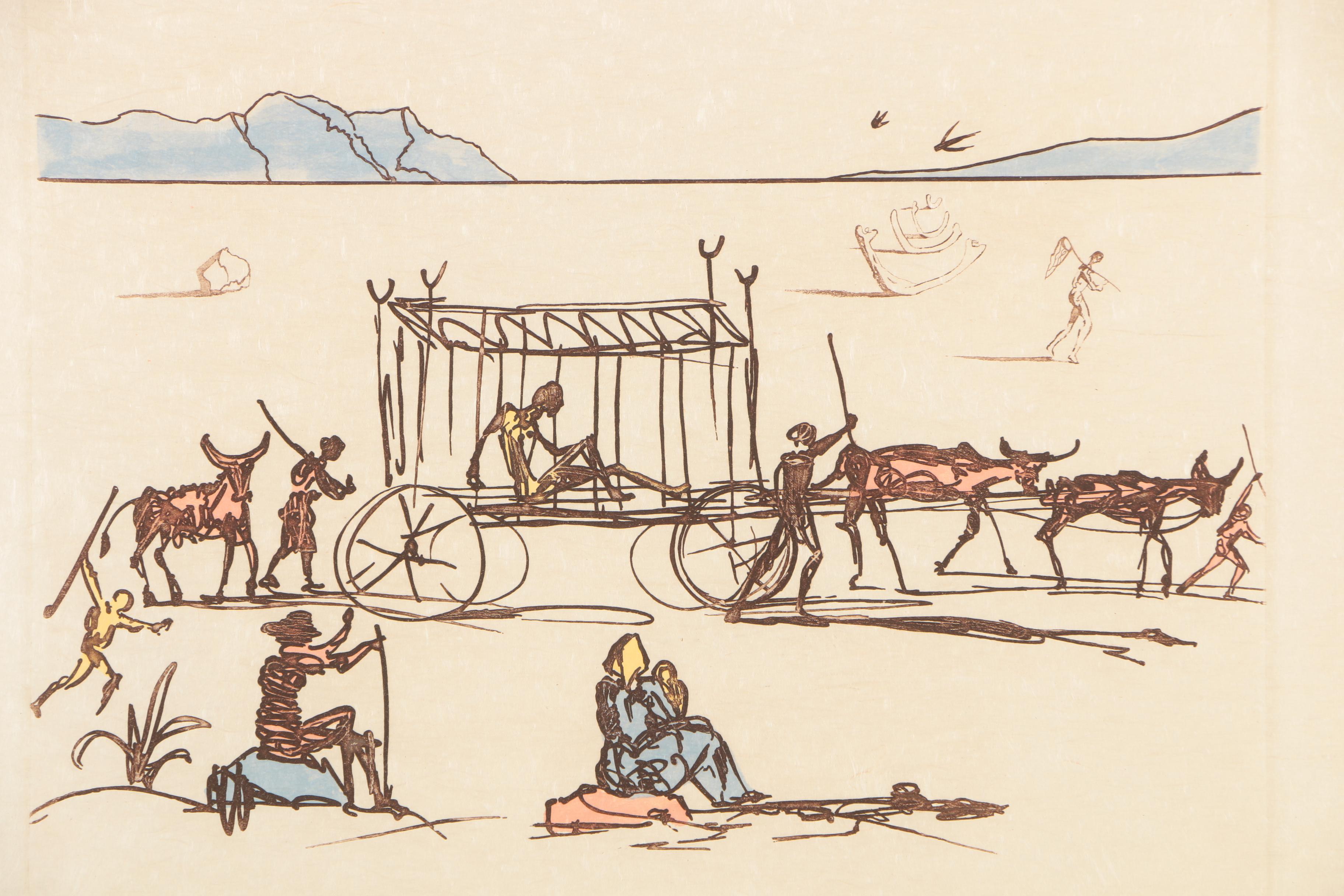 Salvador Dalí Hand-Tinted Etching on Japon Paper "Judgment"