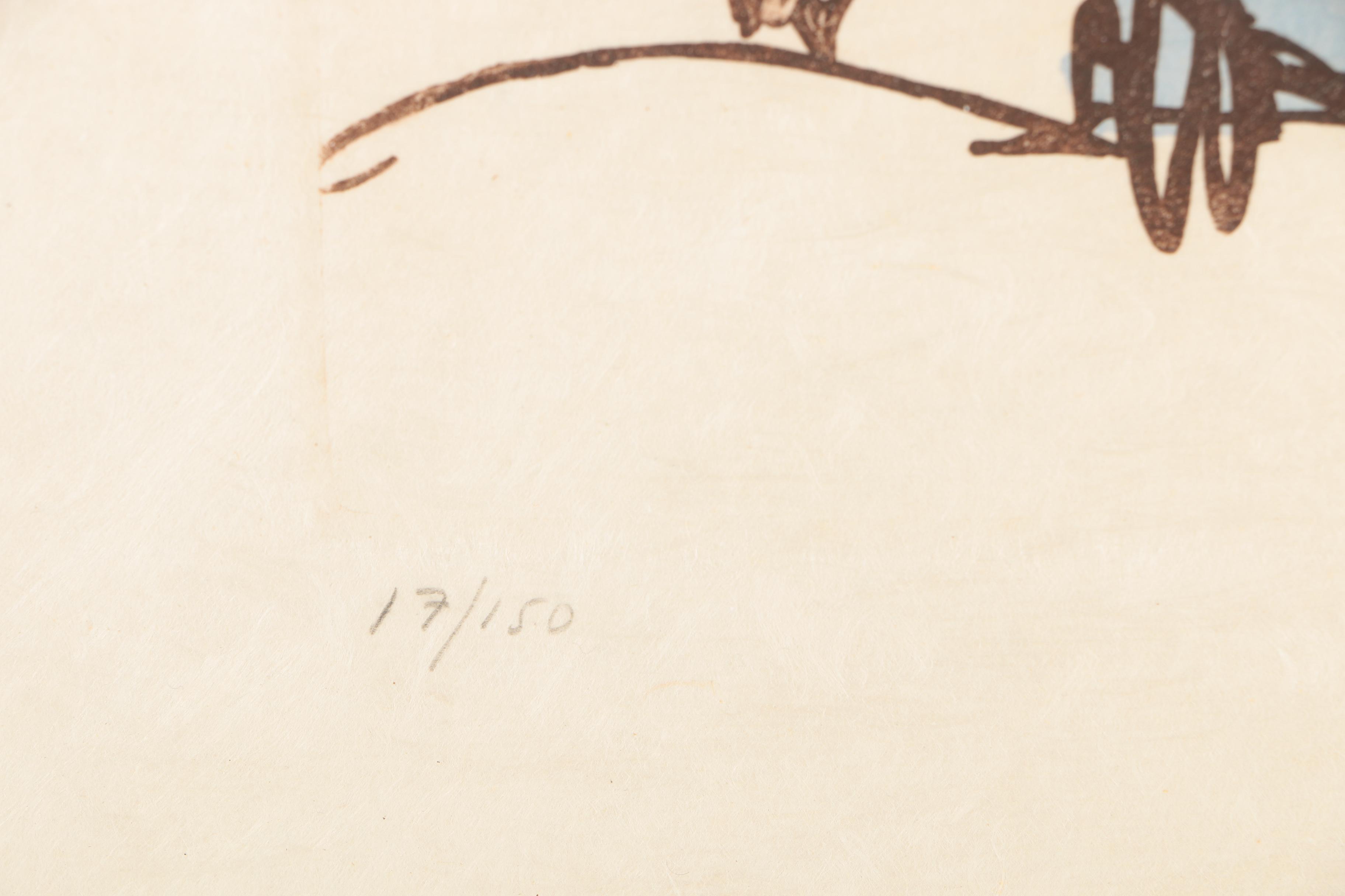 Salvador Dalí Hand-Tinted Etching on Japon Paper "Judgment"