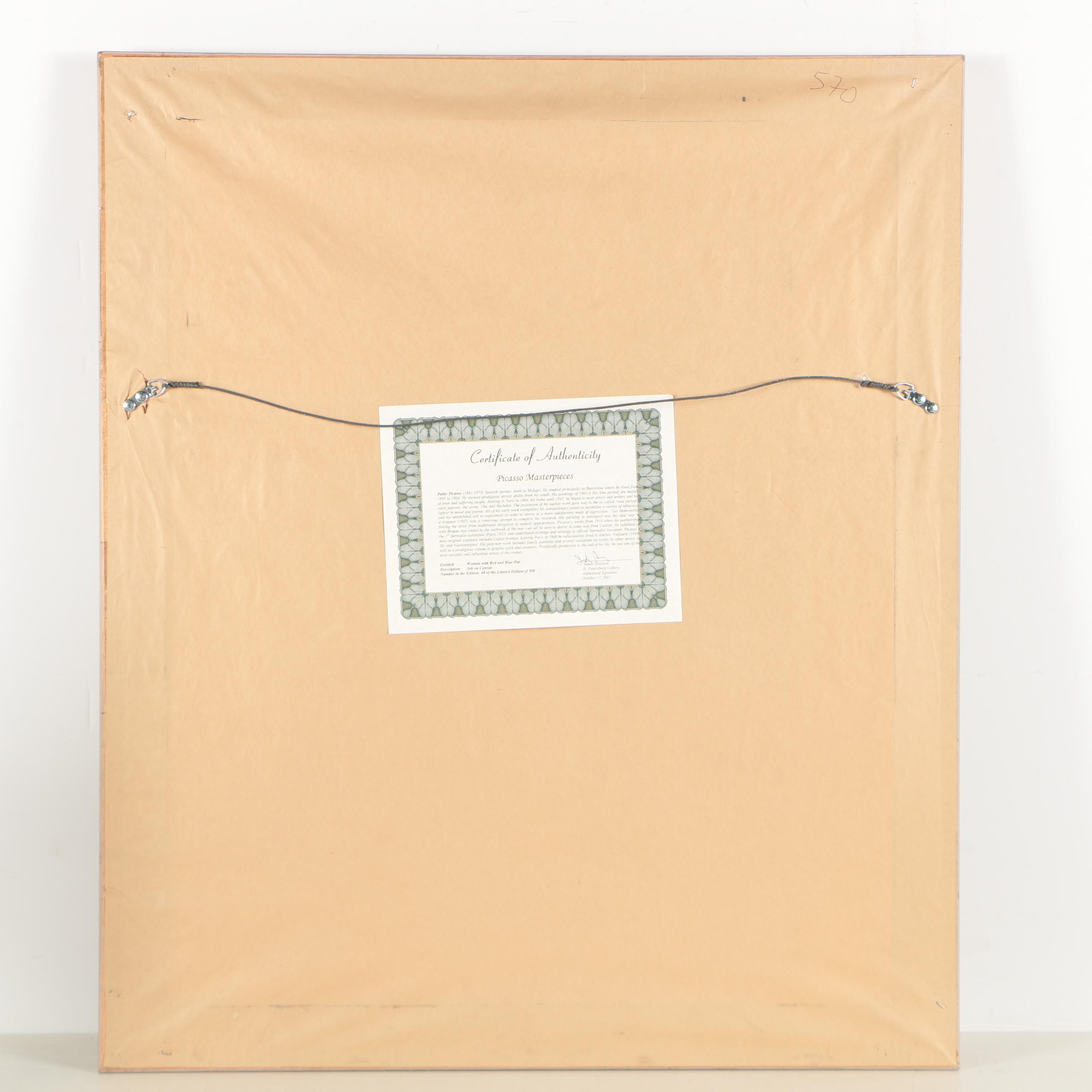 Offset Lithograph After Pablo Picasso "Seated Woman in an Armchair"