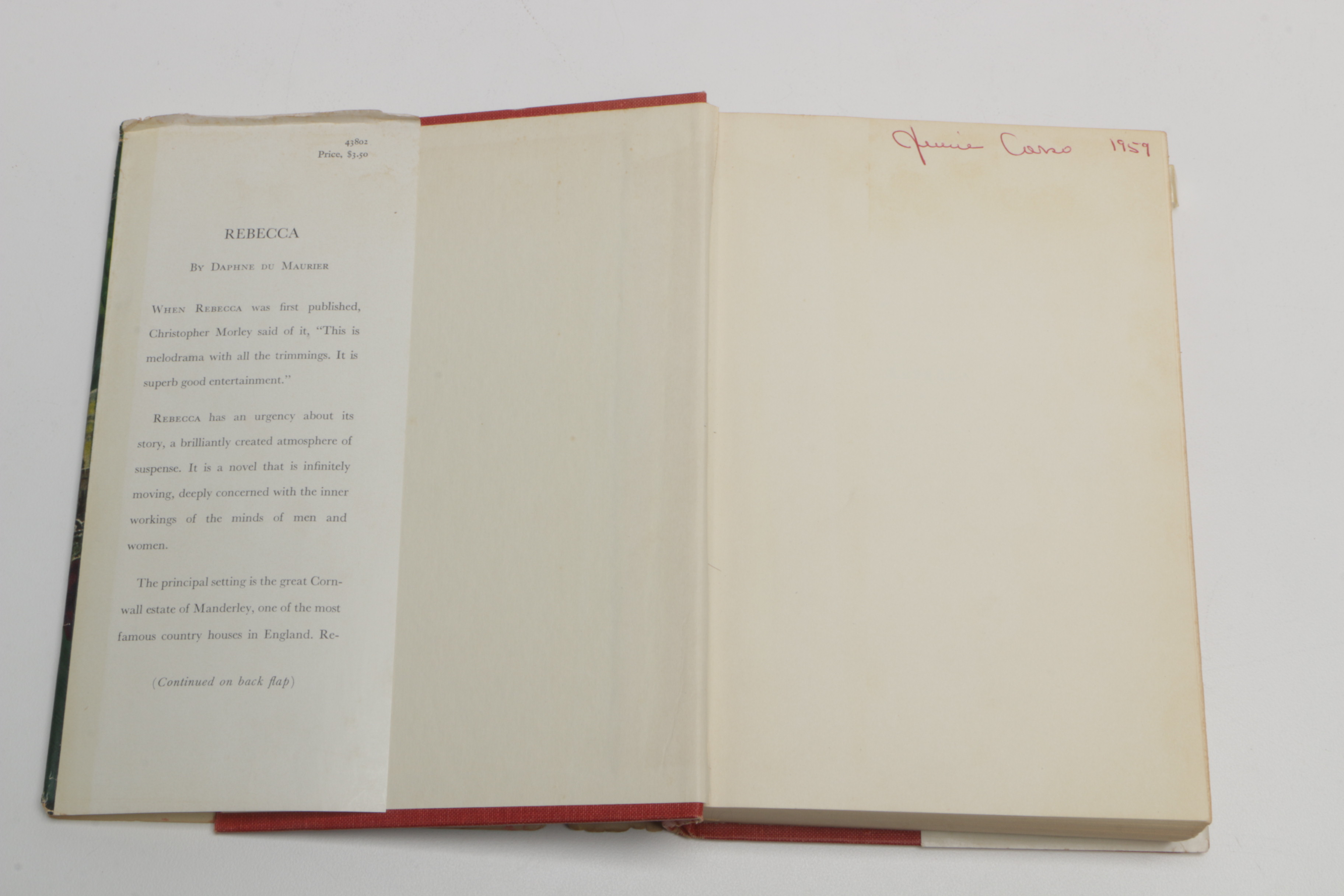 Books Including "Rebecca" by Daphne du Maurier