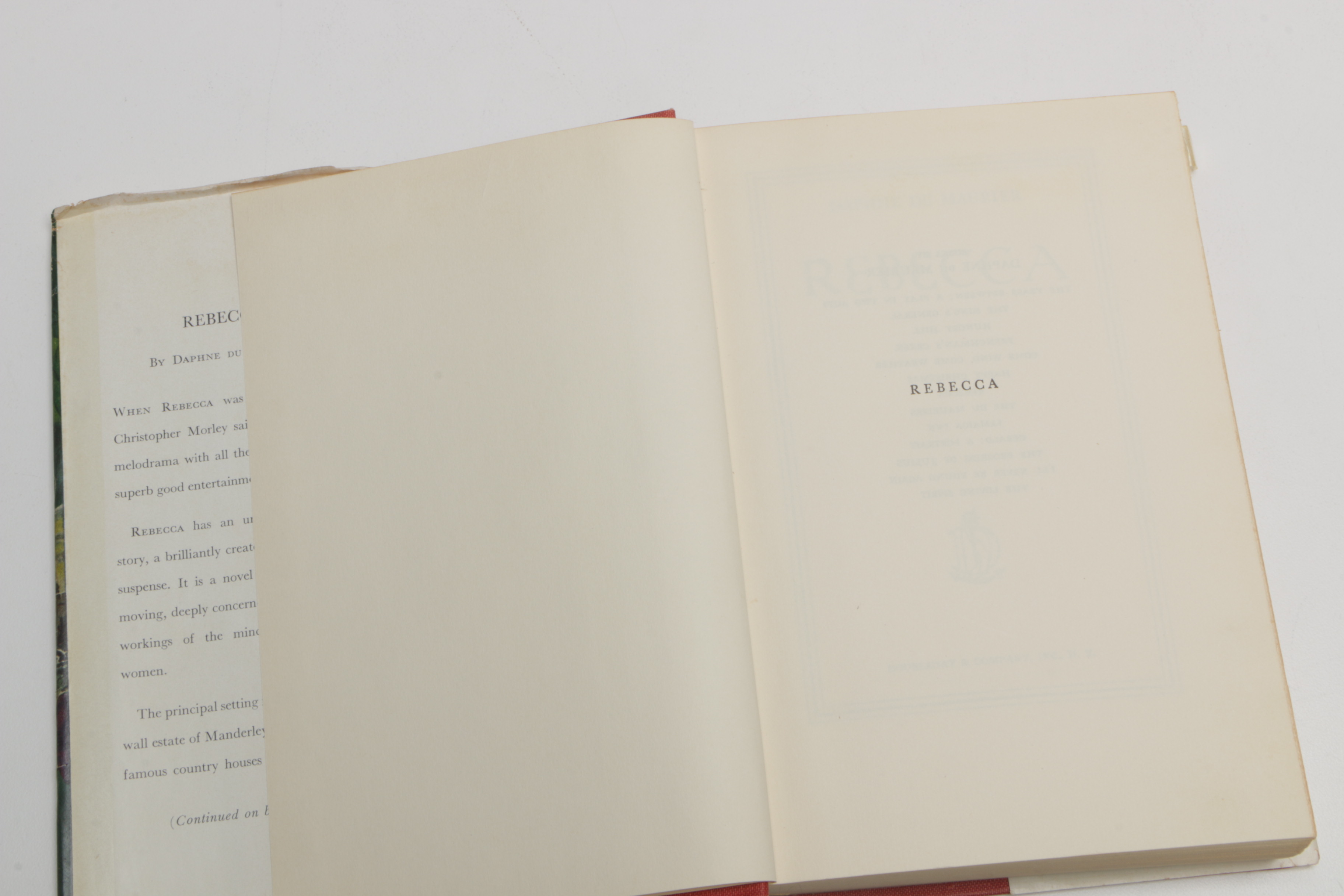 Books Including "Rebecca" by Daphne du Maurier