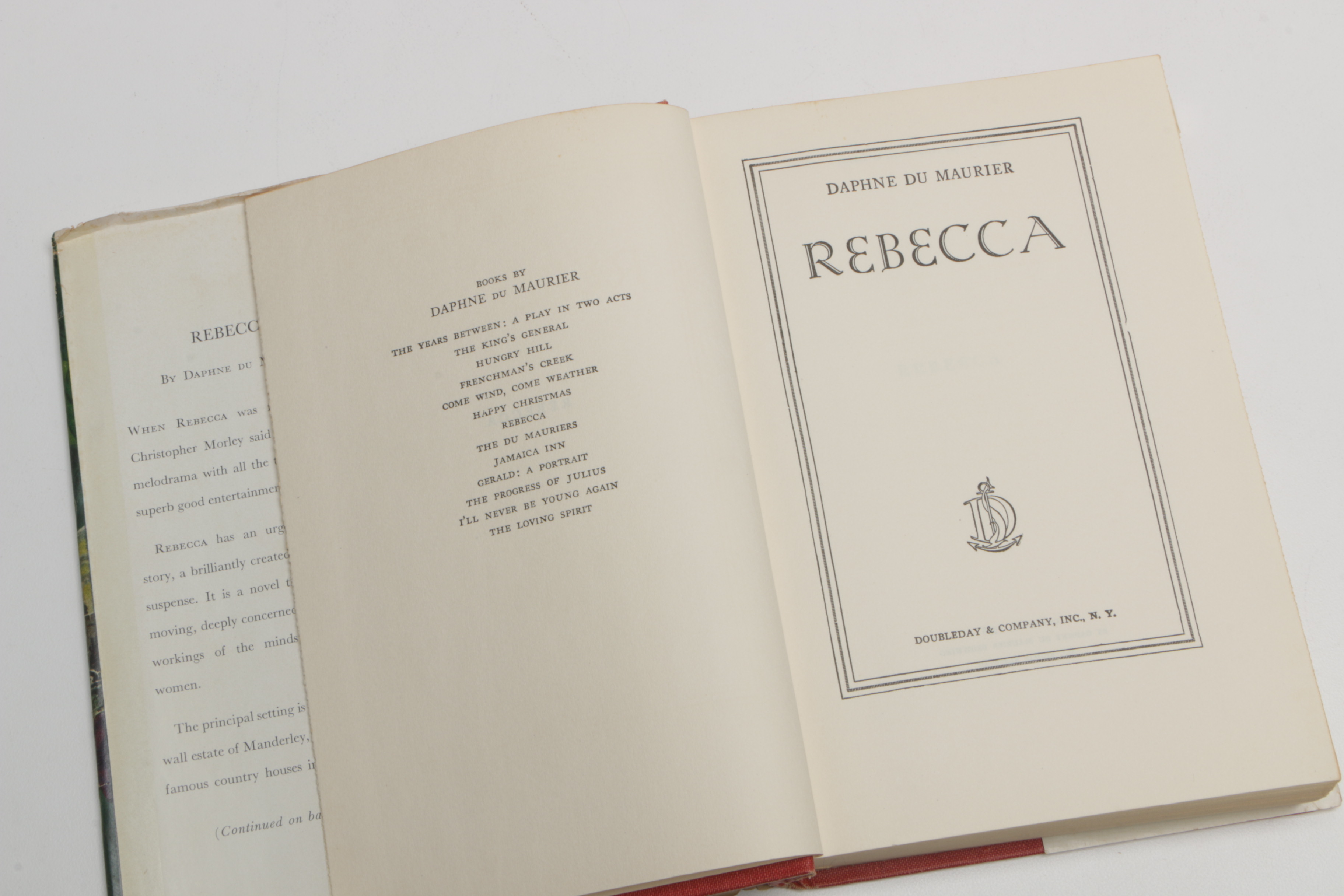 Books Including "Rebecca" by Daphne du Maurier