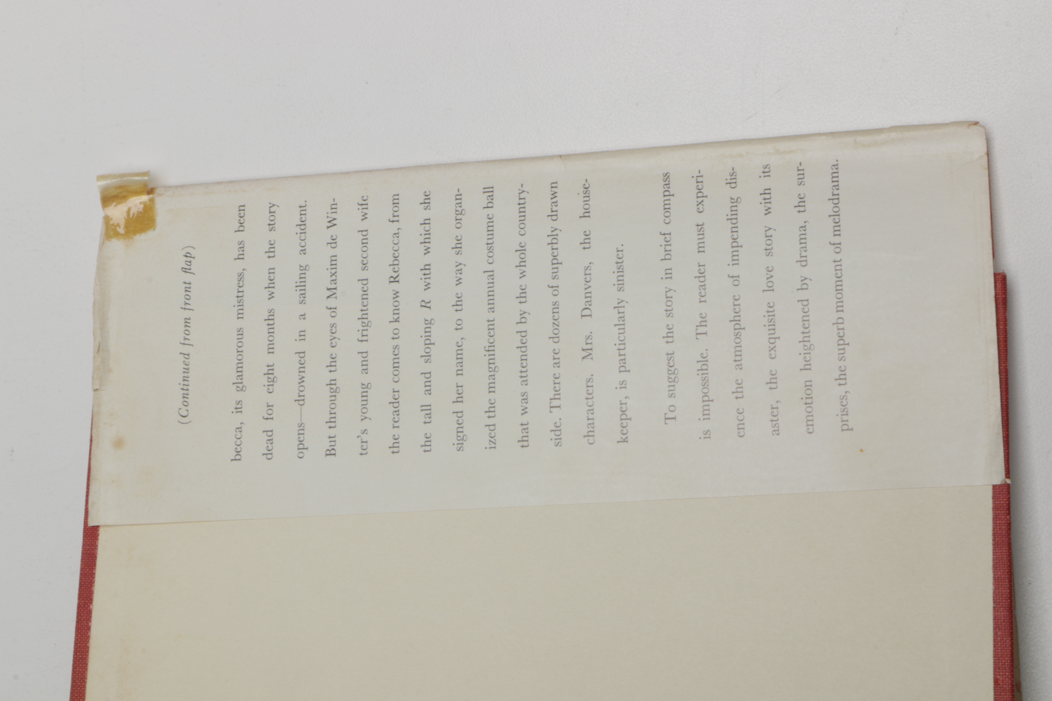 Books Including "Rebecca" by Daphne du Maurier