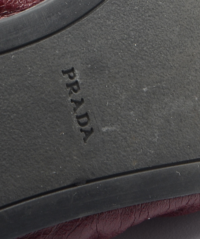 Women's Prada Leather Cap Toe Ballet Flats