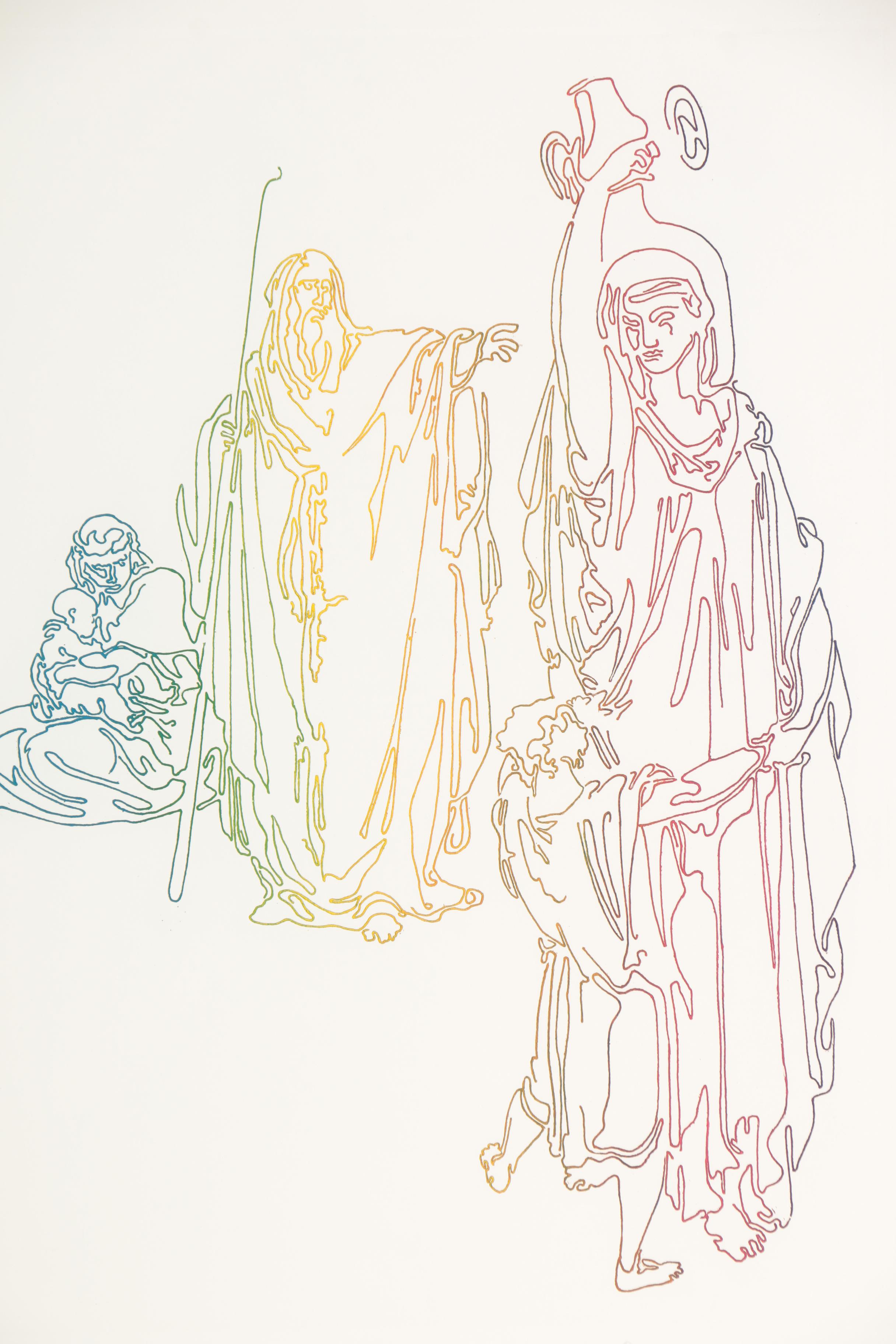 Guillaume Azoulay Etching "Abraham and Ishmael"