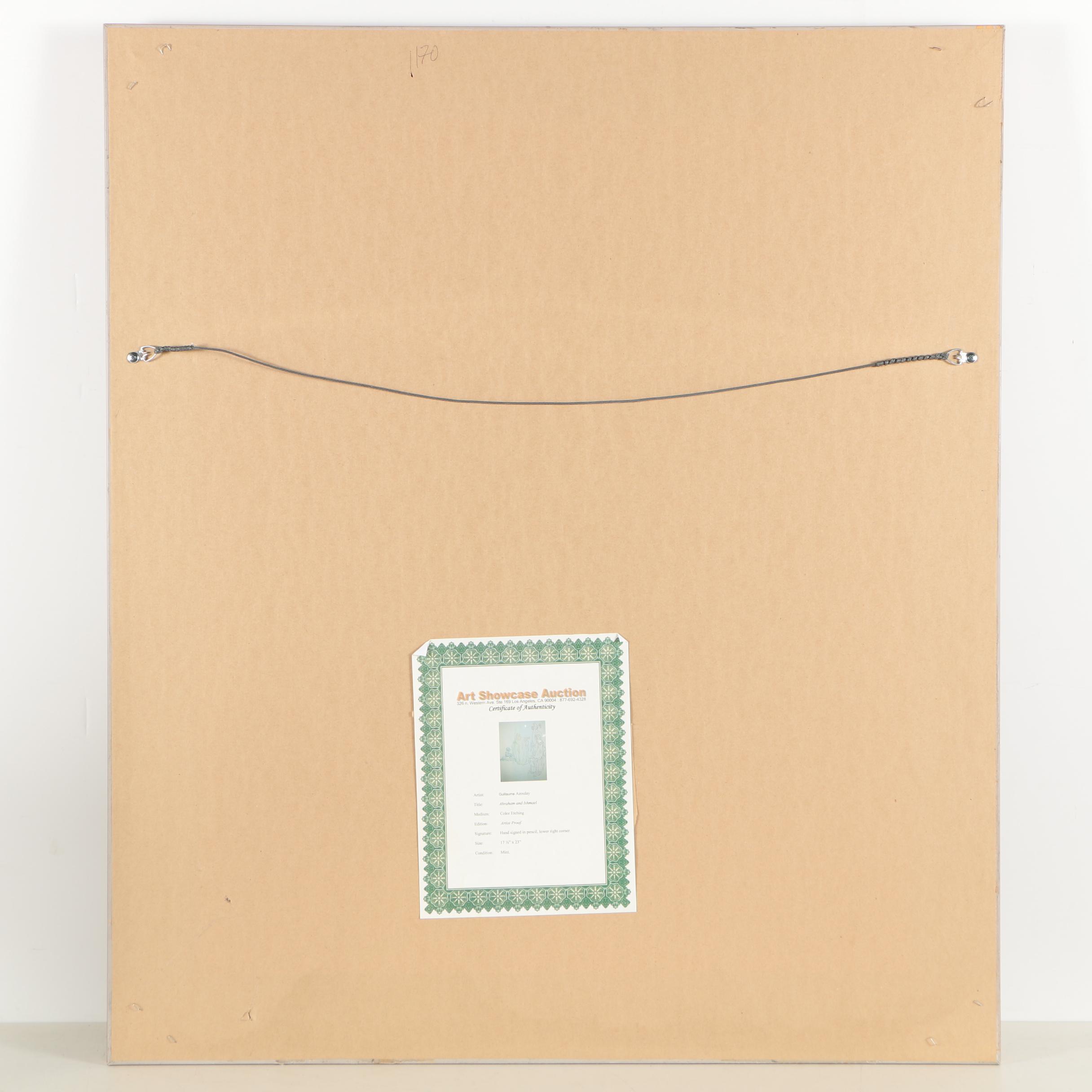 Guillaume Azoulay Etching "Abraham and Ishmael"