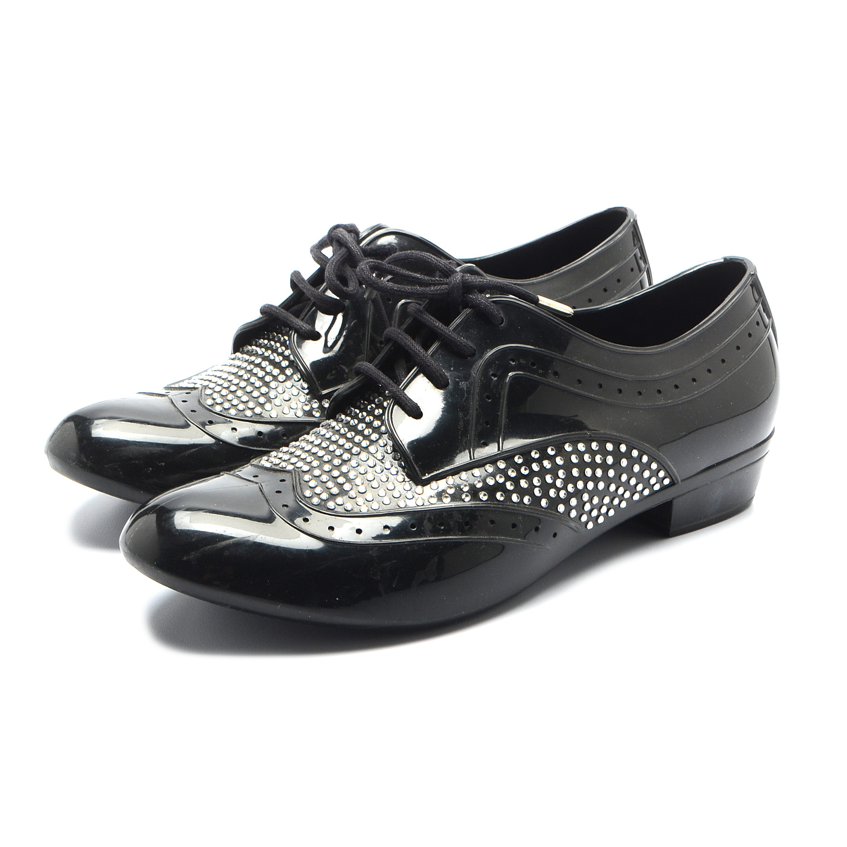 J. Maskrey for Melissa Couture Black Recycled PVC Oxfords