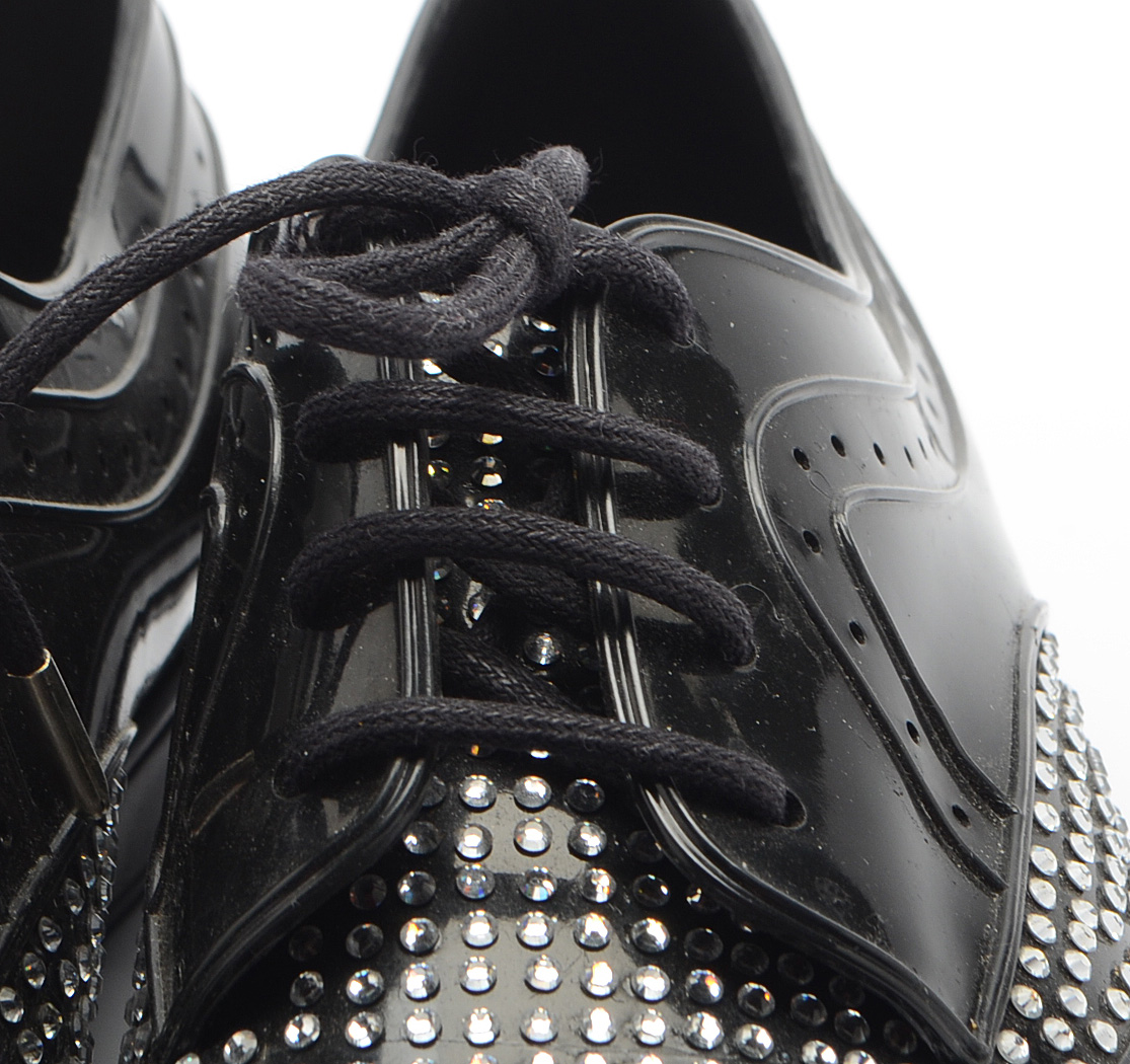 J. Maskrey for Melissa Couture Black Recycled PVC Oxfords