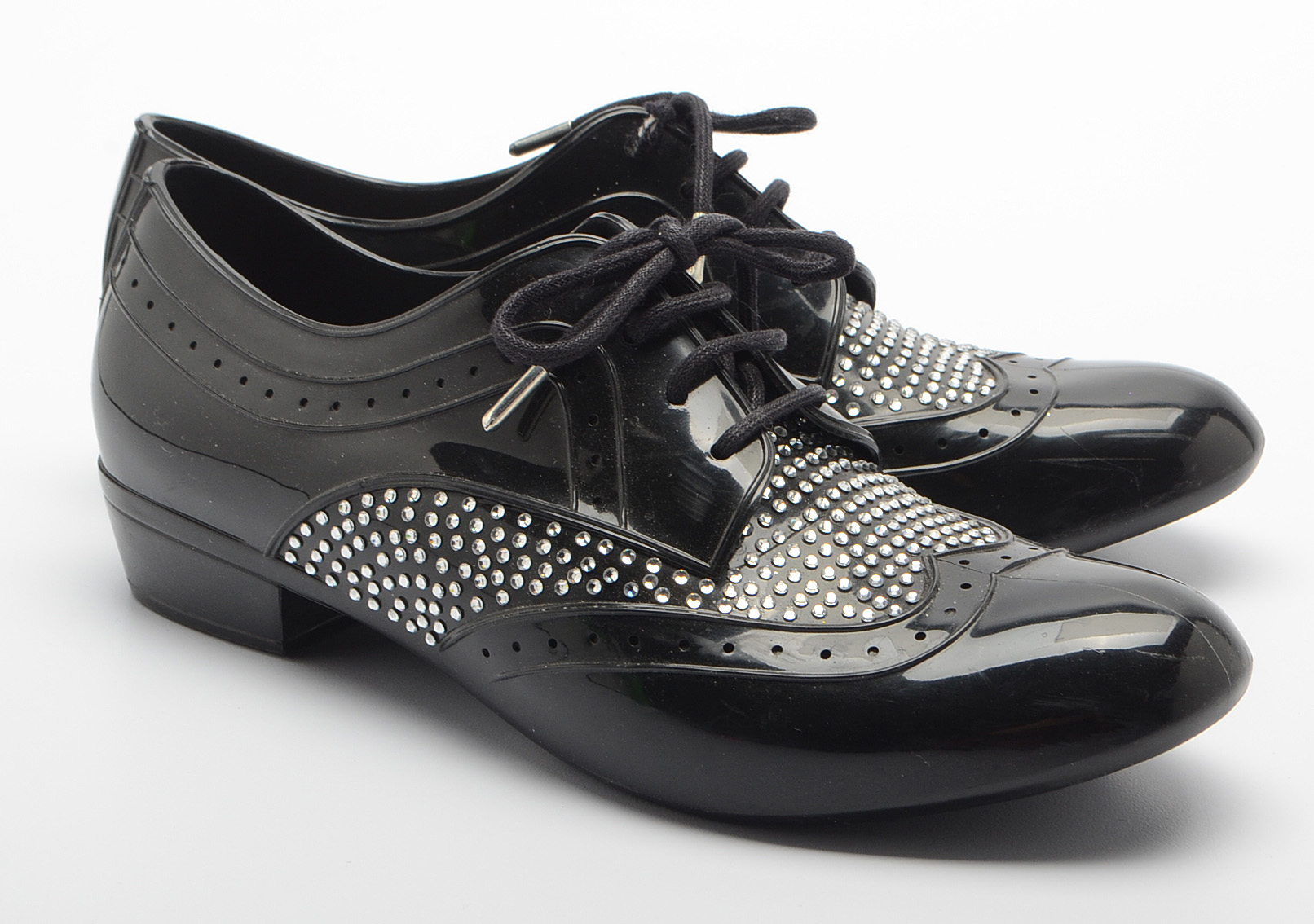J. Maskrey for Melissa Couture Black Recycled PVC Oxfords