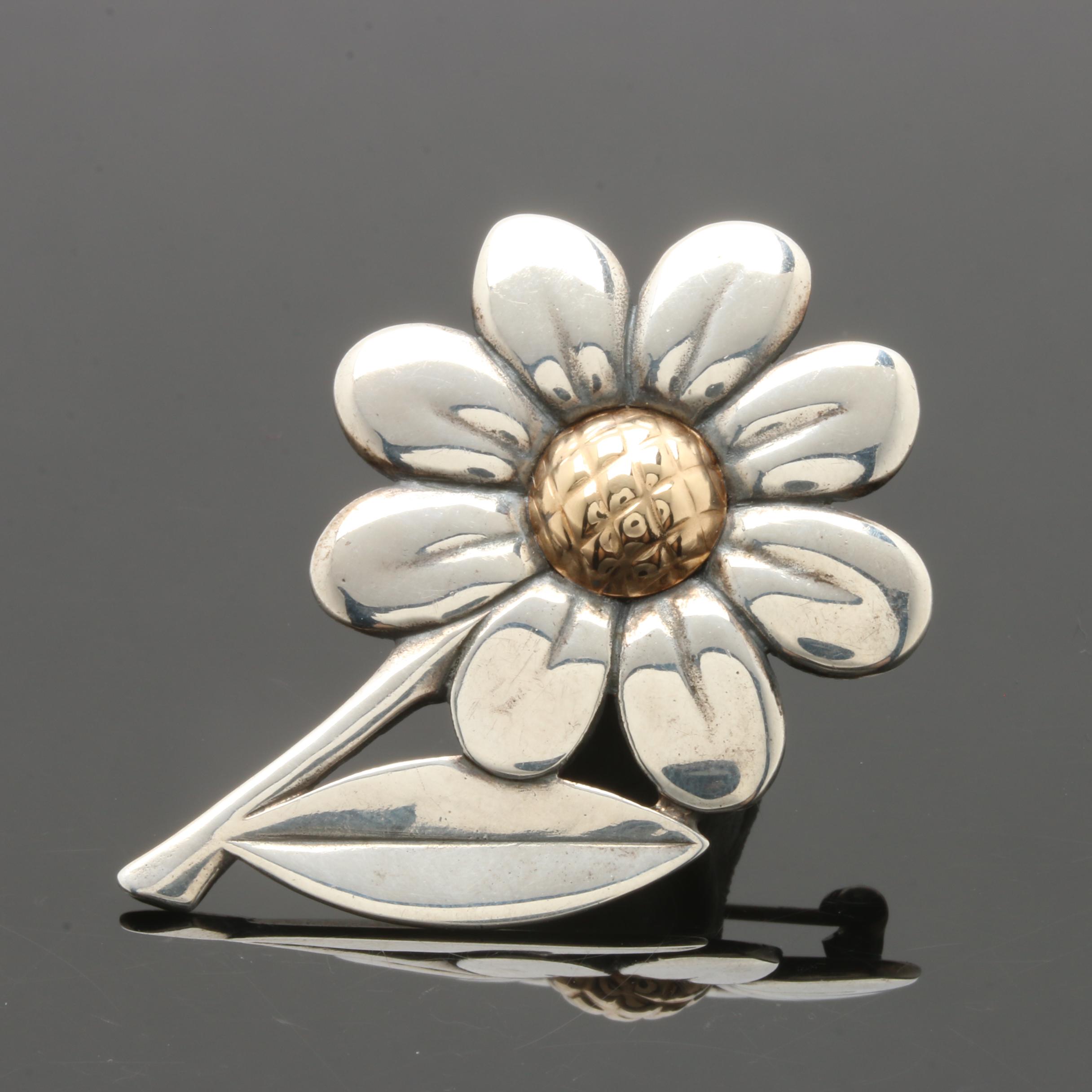 Sterling Silver, 10K and 14K Gold Brooch and Opal Ring Including James Avery