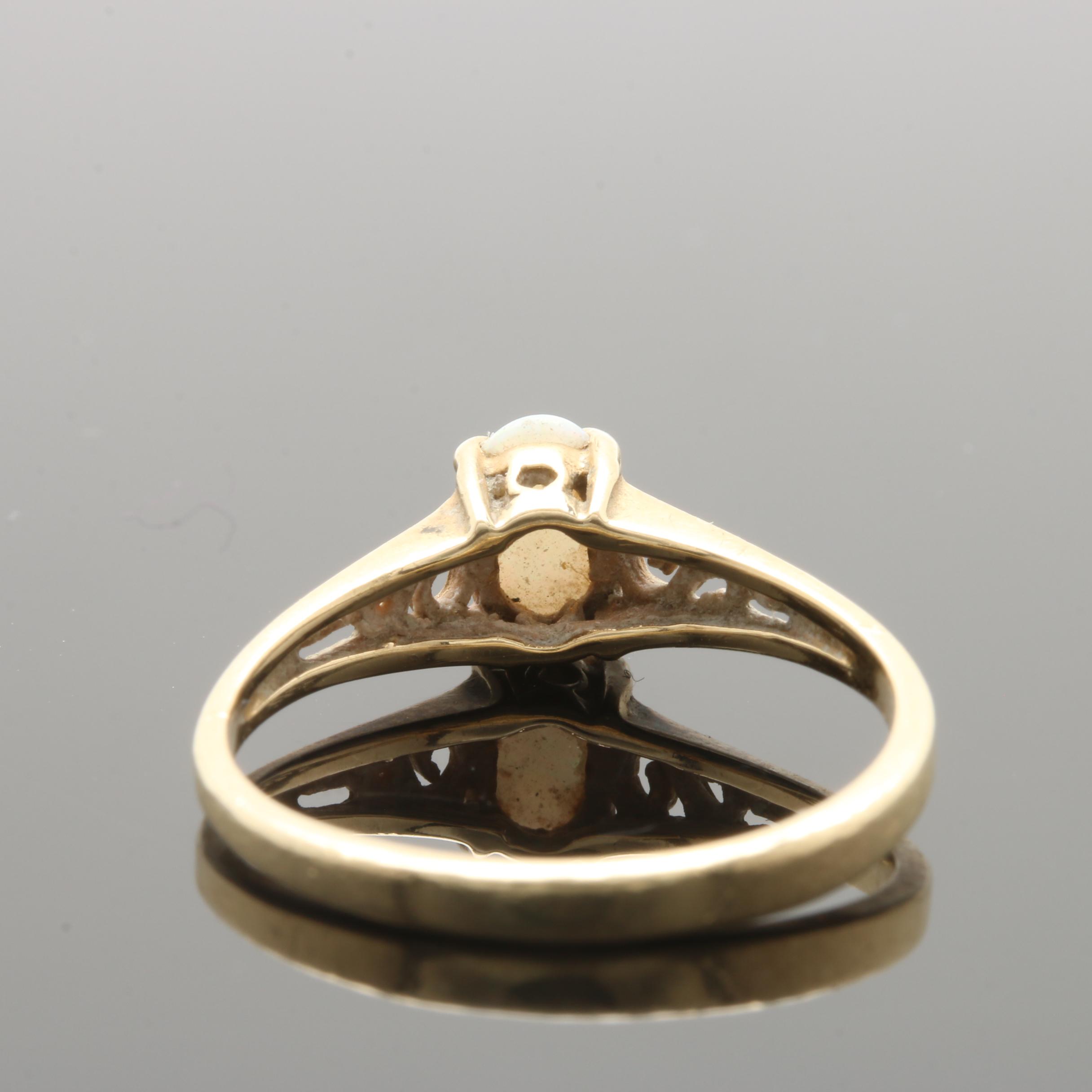 Sterling Silver, 10K and 14K Gold Brooch and Opal Ring Including James Avery