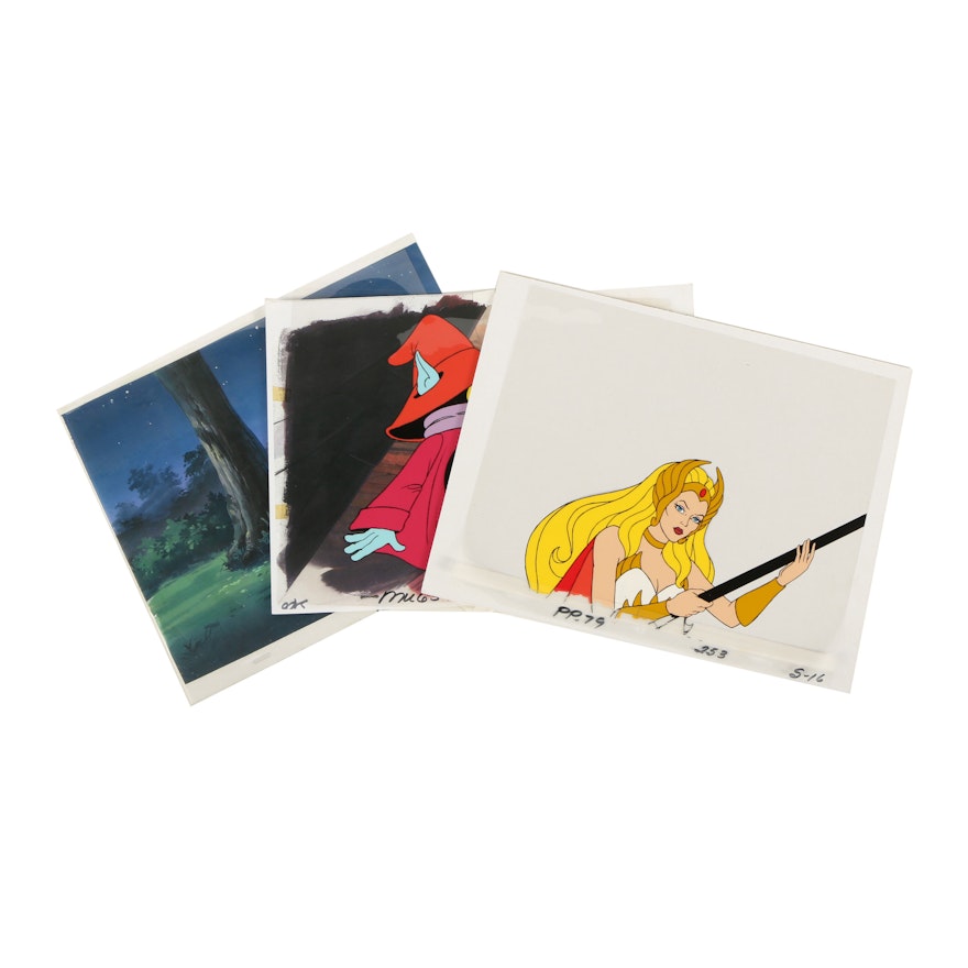 Filmation "Masters of the Universe" Animation Cels Including He-Man and She-Ra