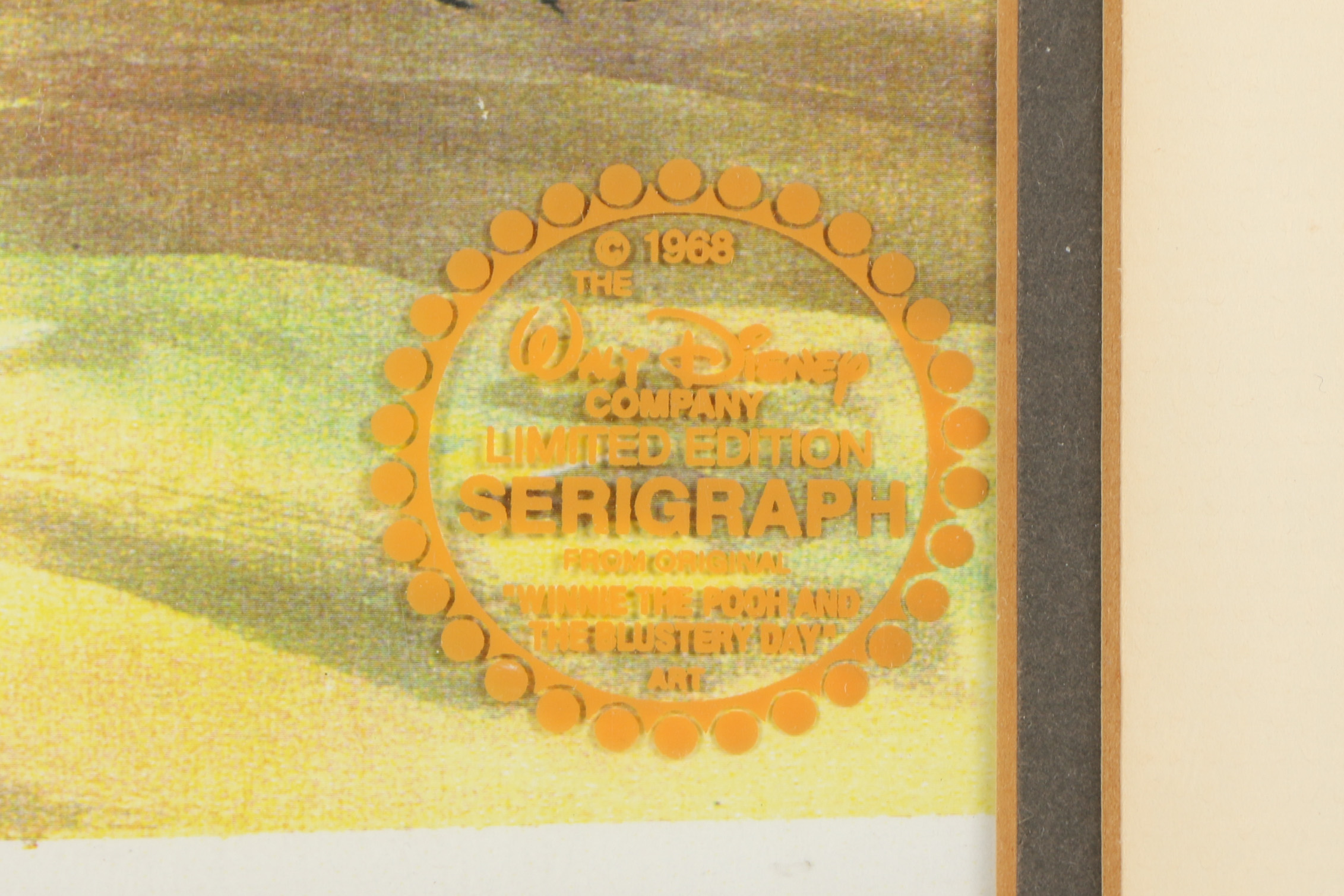 Walt Disney Sericel From "Winnie the Pooh"