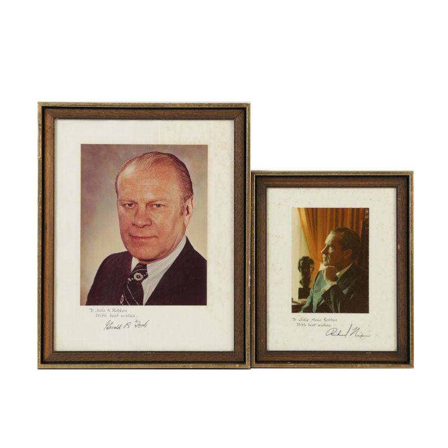 Photographs of U.S. Presidents Nixon and Ford