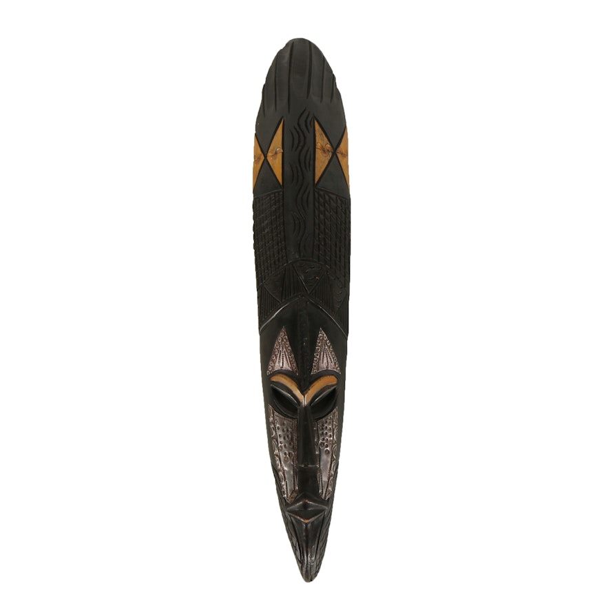 Ghanaian Carved Wooden Mask