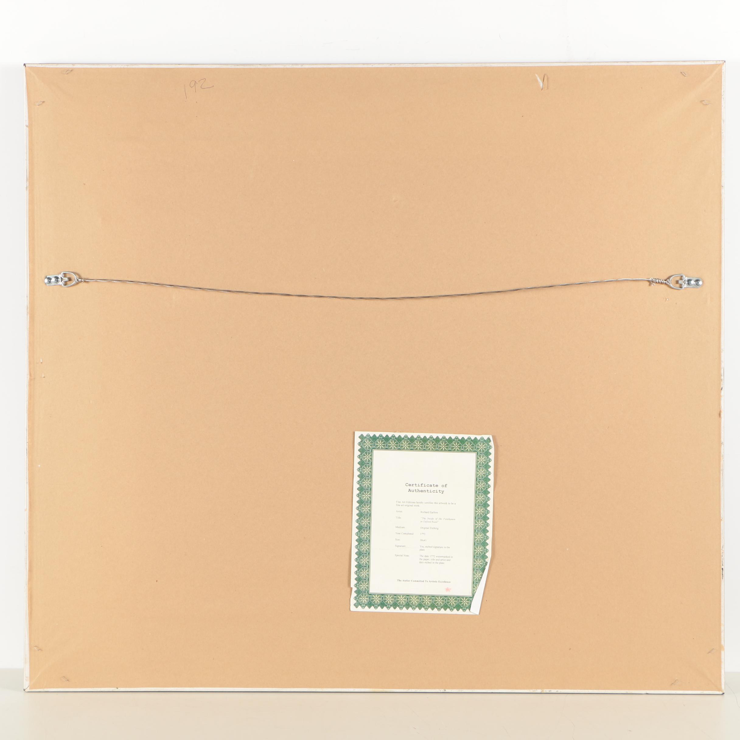 Photogravure After Richard Earlom "The Inside of the Pantheon in Oxford Road"