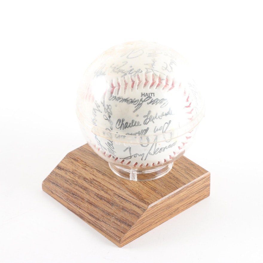 1979 Cincinnati Reds Team Signature Stamped Baseball