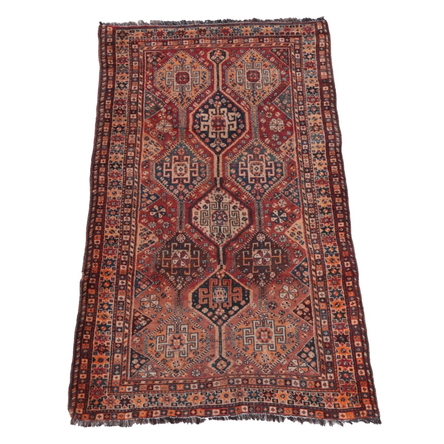 Hand-Knotted Persian Luri Wool Area Rug