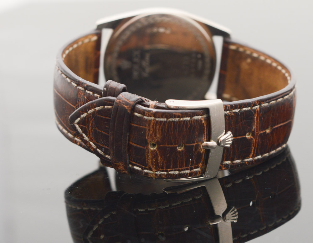 Rolex 18K Bi-Color Gold Cellini Watch with Crocodile Leather Band