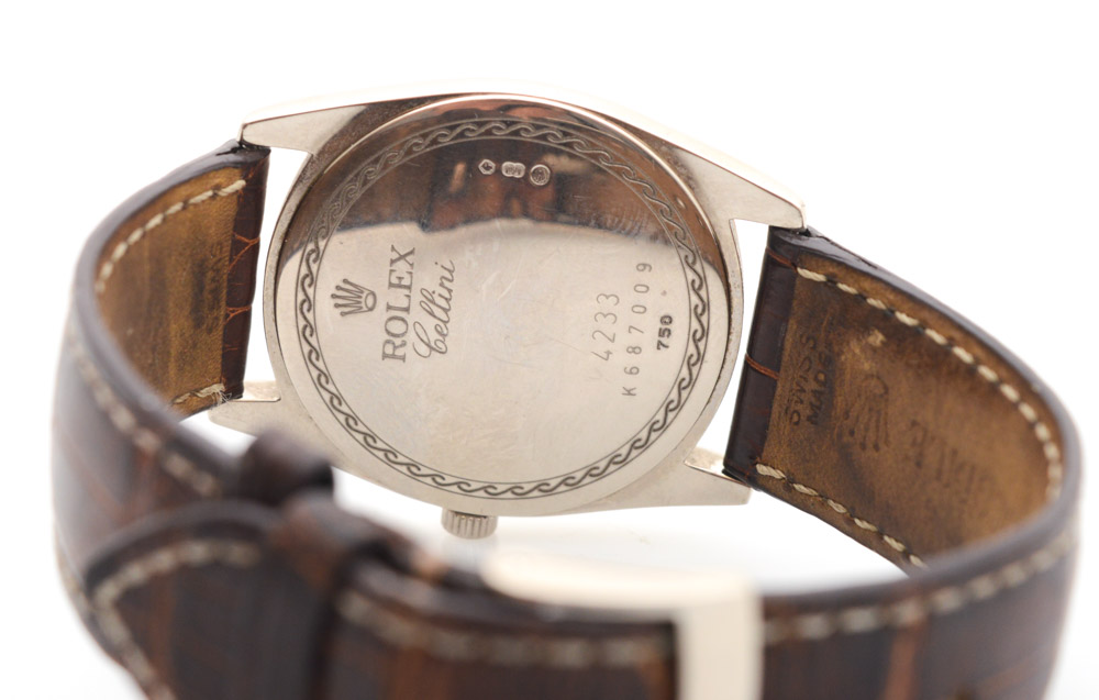 Rolex 18K Bi-Color Gold Cellini Watch with Crocodile Leather Band