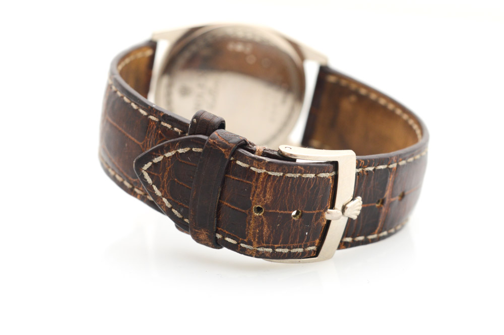 Rolex 18K Bi-Color Gold Cellini Watch with Crocodile Leather Band