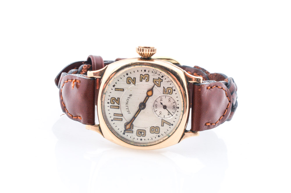 Vintage 1920s Illinois Watch Co. 10K Yellow Gold Filled 17 Jewel Watch