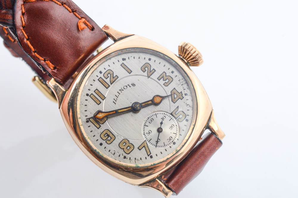 Vintage 1920s Illinois Watch Co. 10K Yellow Gold Filled 17 Jewel Watch