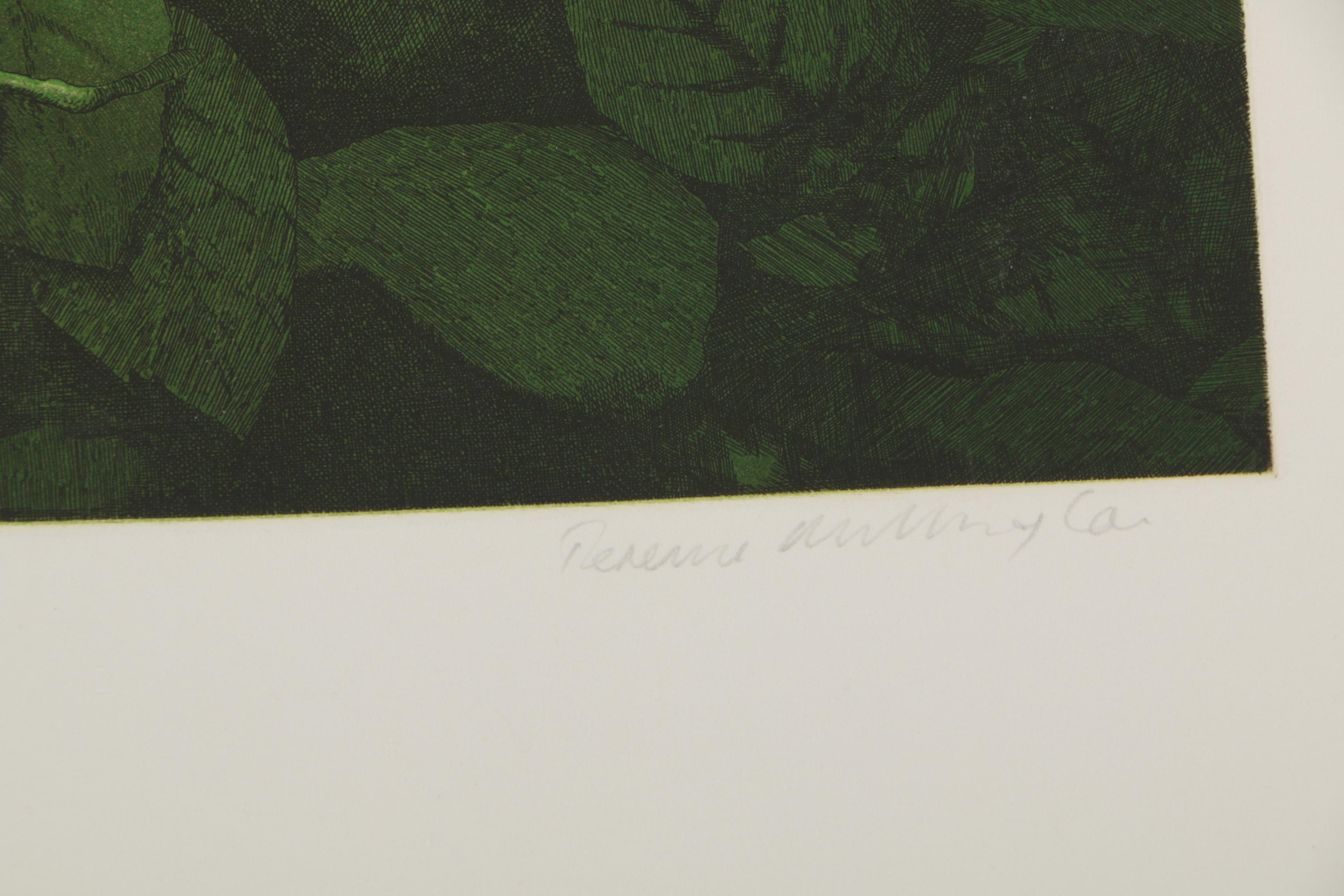 Terence Millington Hand Colored Etching