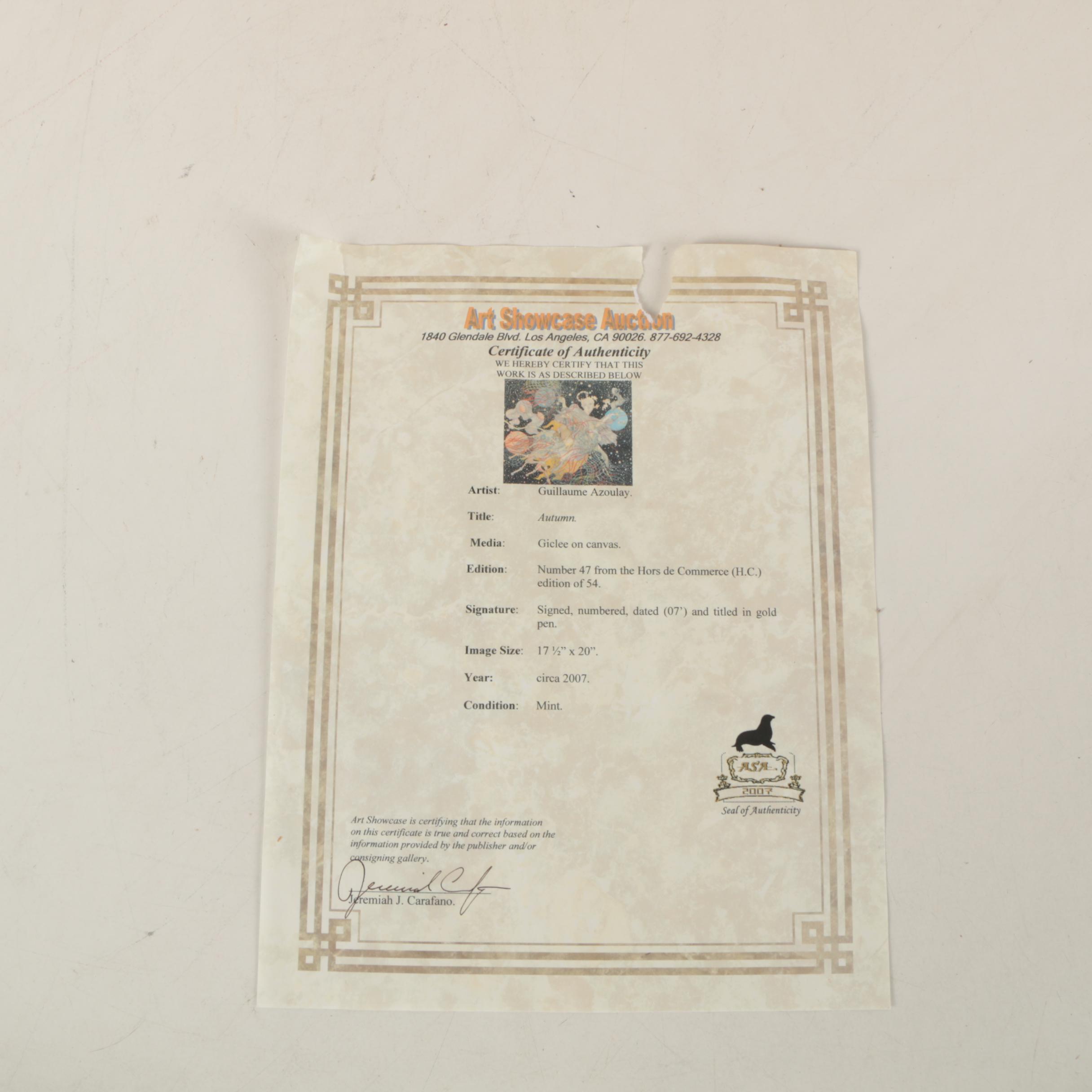 Guillaume Azoulay Giclée "Autumn"