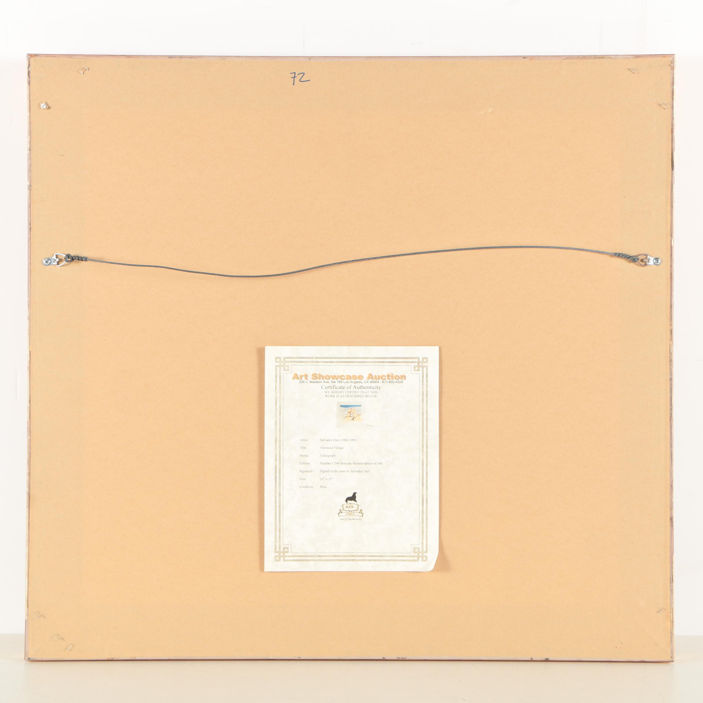 Limited Edition Offset Lithograph After Salvador Dalí "Paranoiac Village"