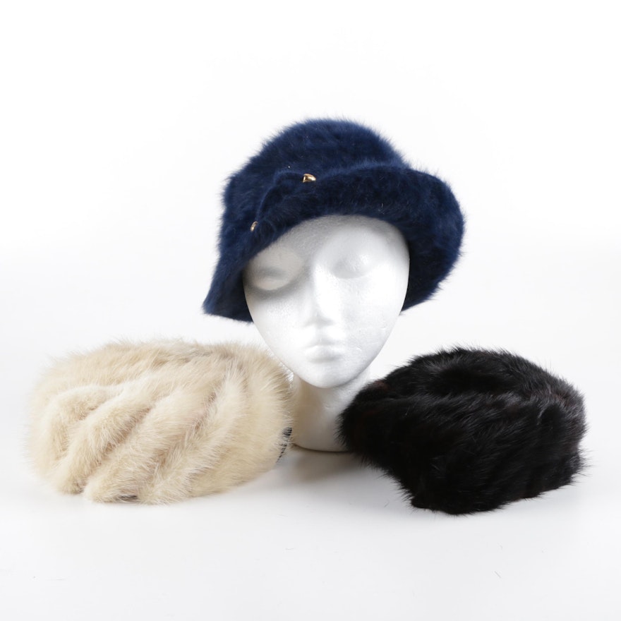 Kangol Angora Rabbit Hair and Mink Fur Hats