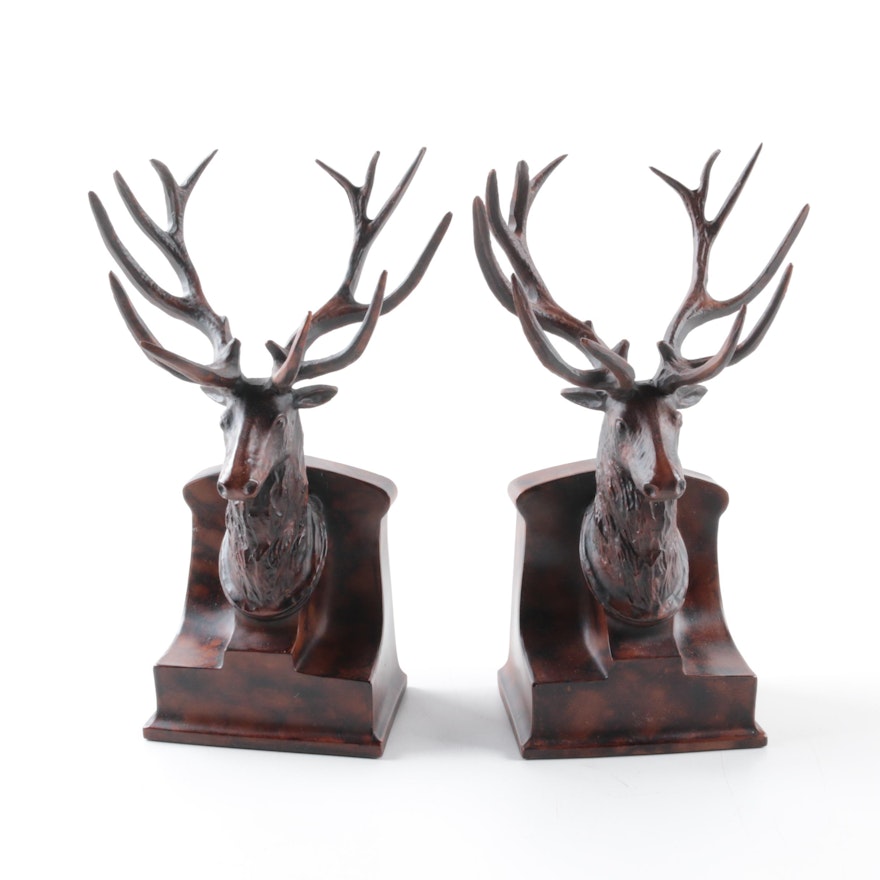 Deer Head Bookends