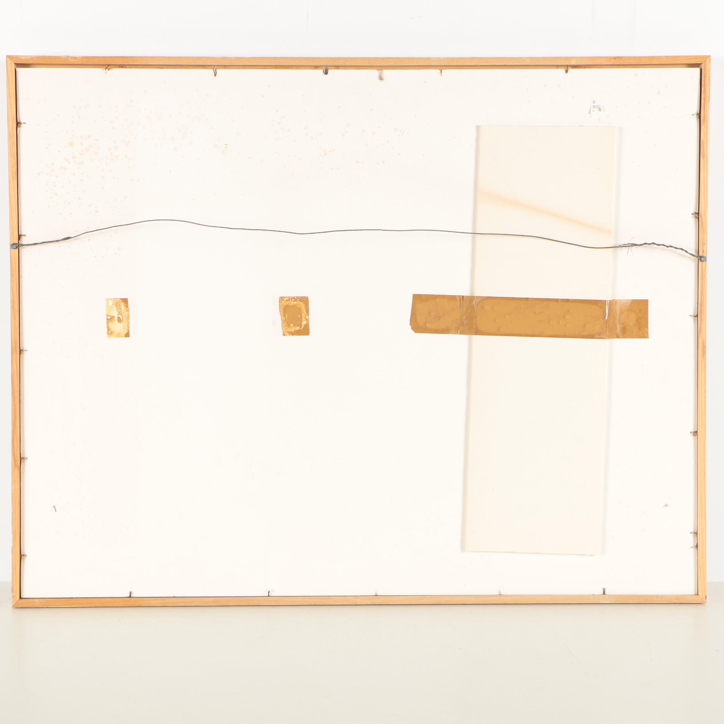 Graphite and Pastel Drawing of Abstract Figures