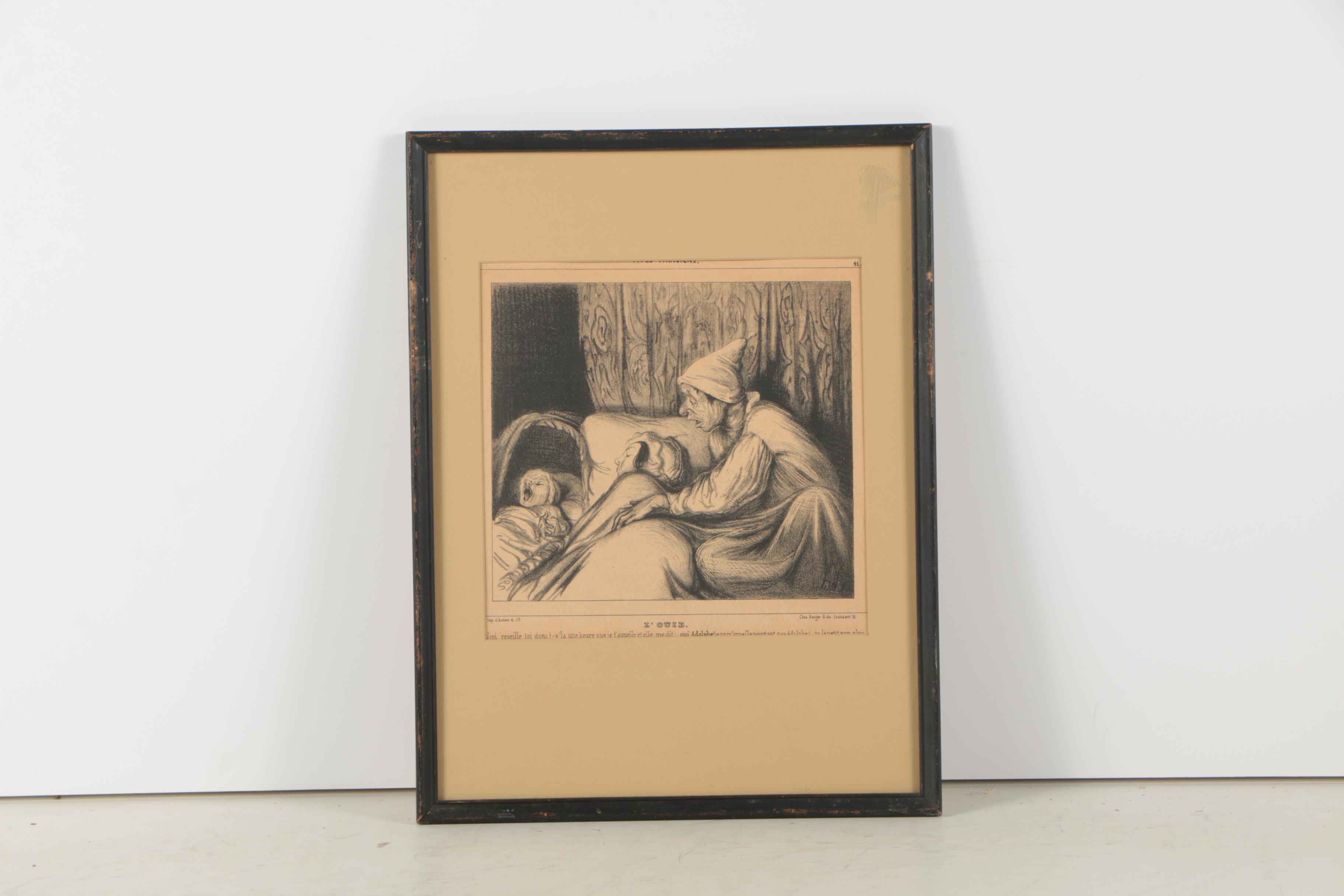 Lithographs After Honoré Daumier from "Types Parisiens"