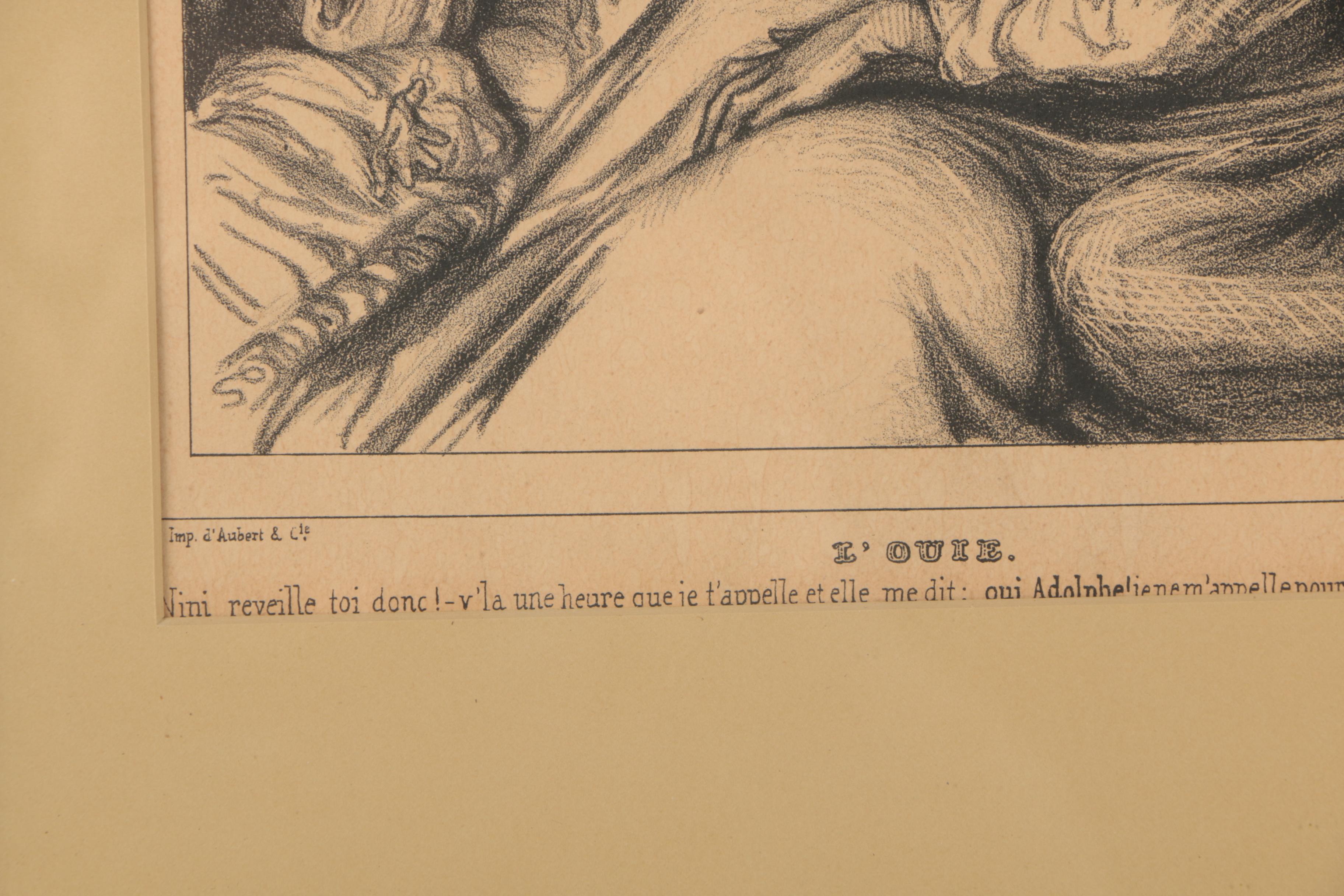 Lithographs After Honoré Daumier from "Types Parisiens"