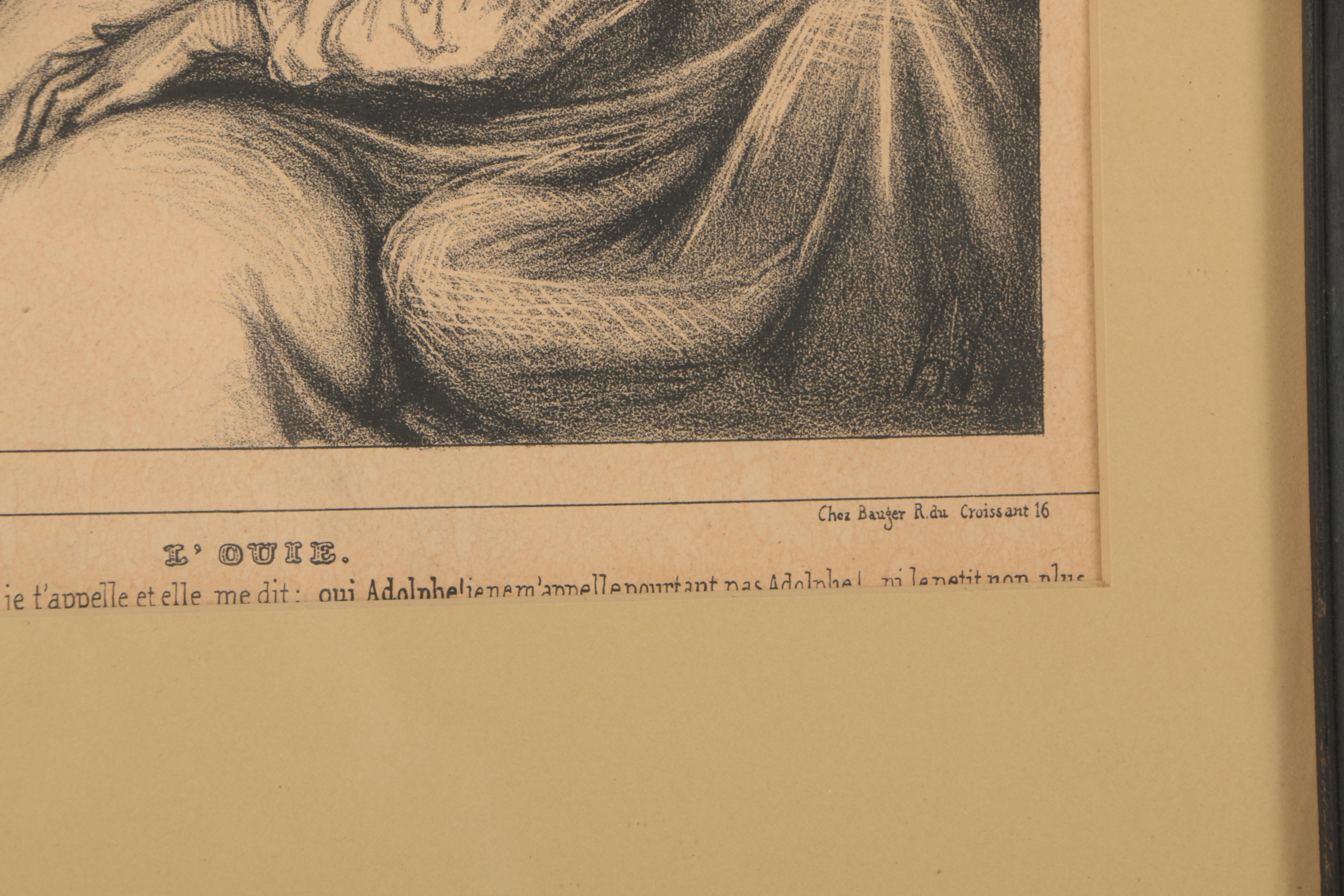 Lithographs After Honoré Daumier from "Types Parisiens"