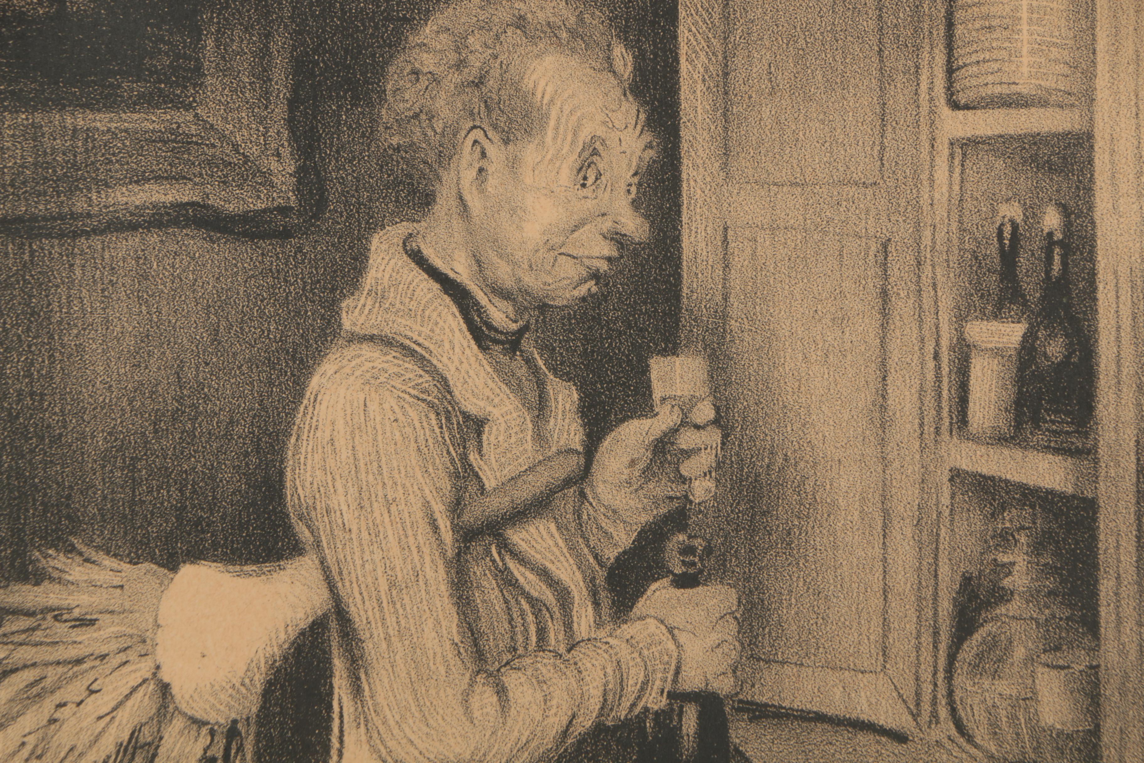 Lithographs After Honoré Daumier from "Types Parisiens"