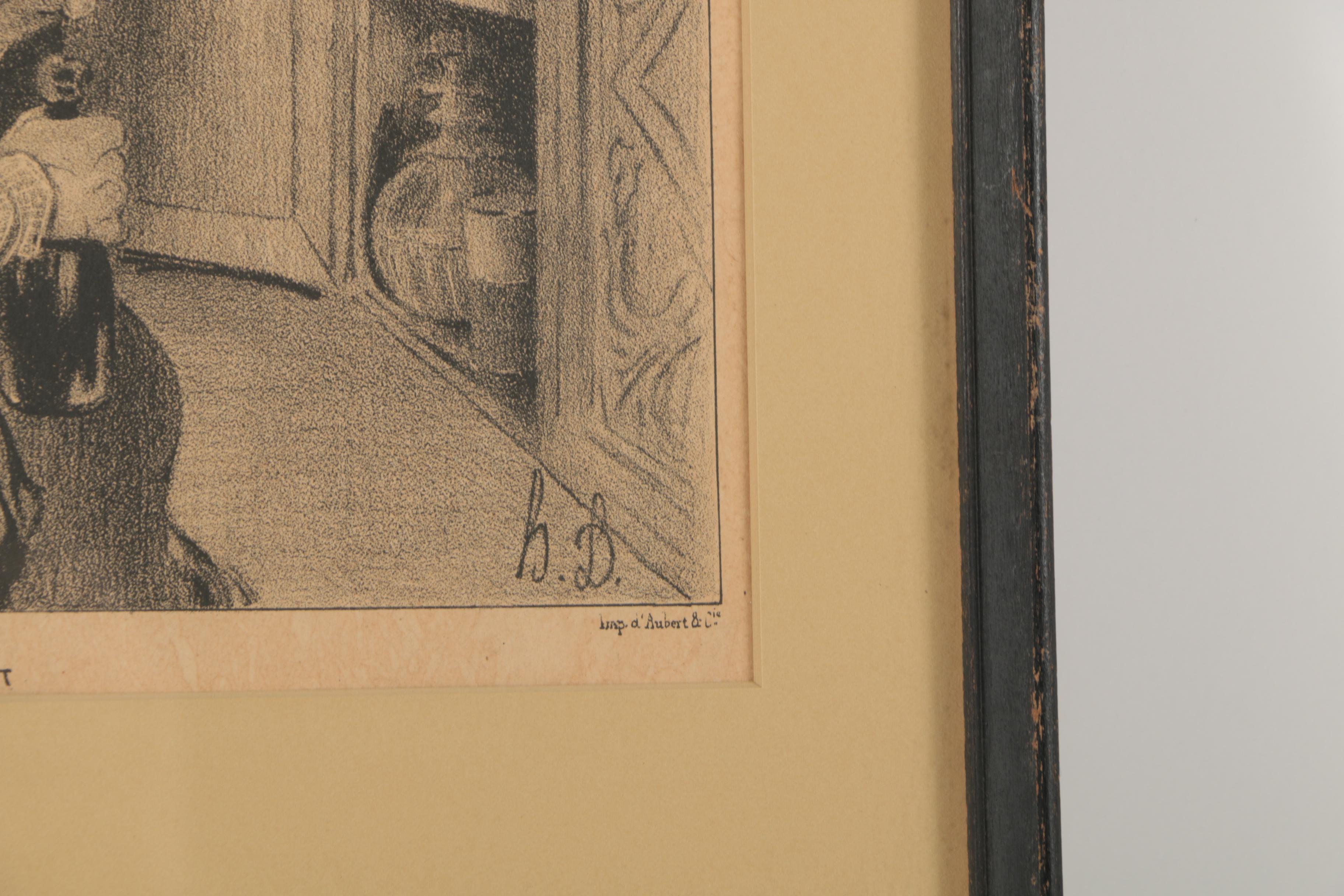 Lithographs After Honoré Daumier from "Types Parisiens"