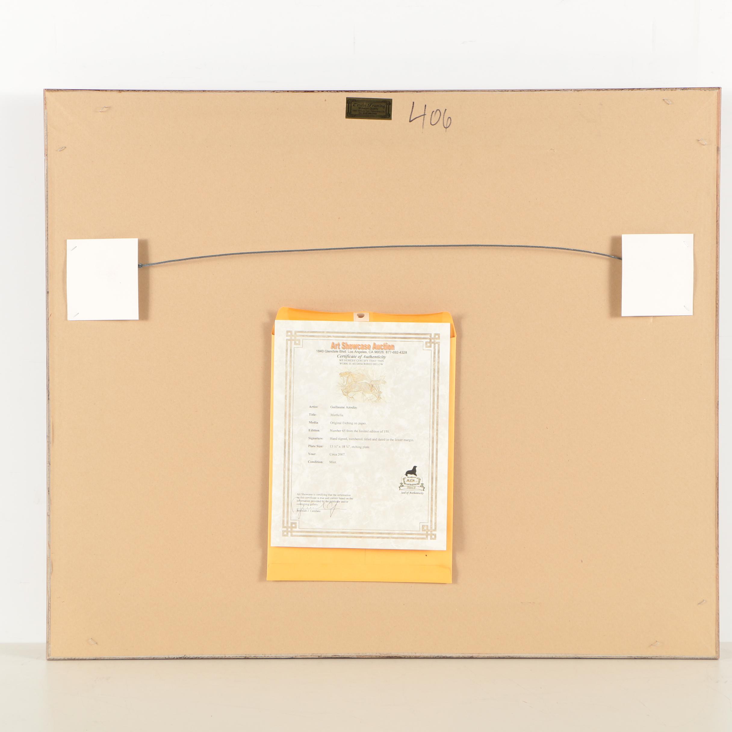 Guillaume Azoulay Etching "Marbella"