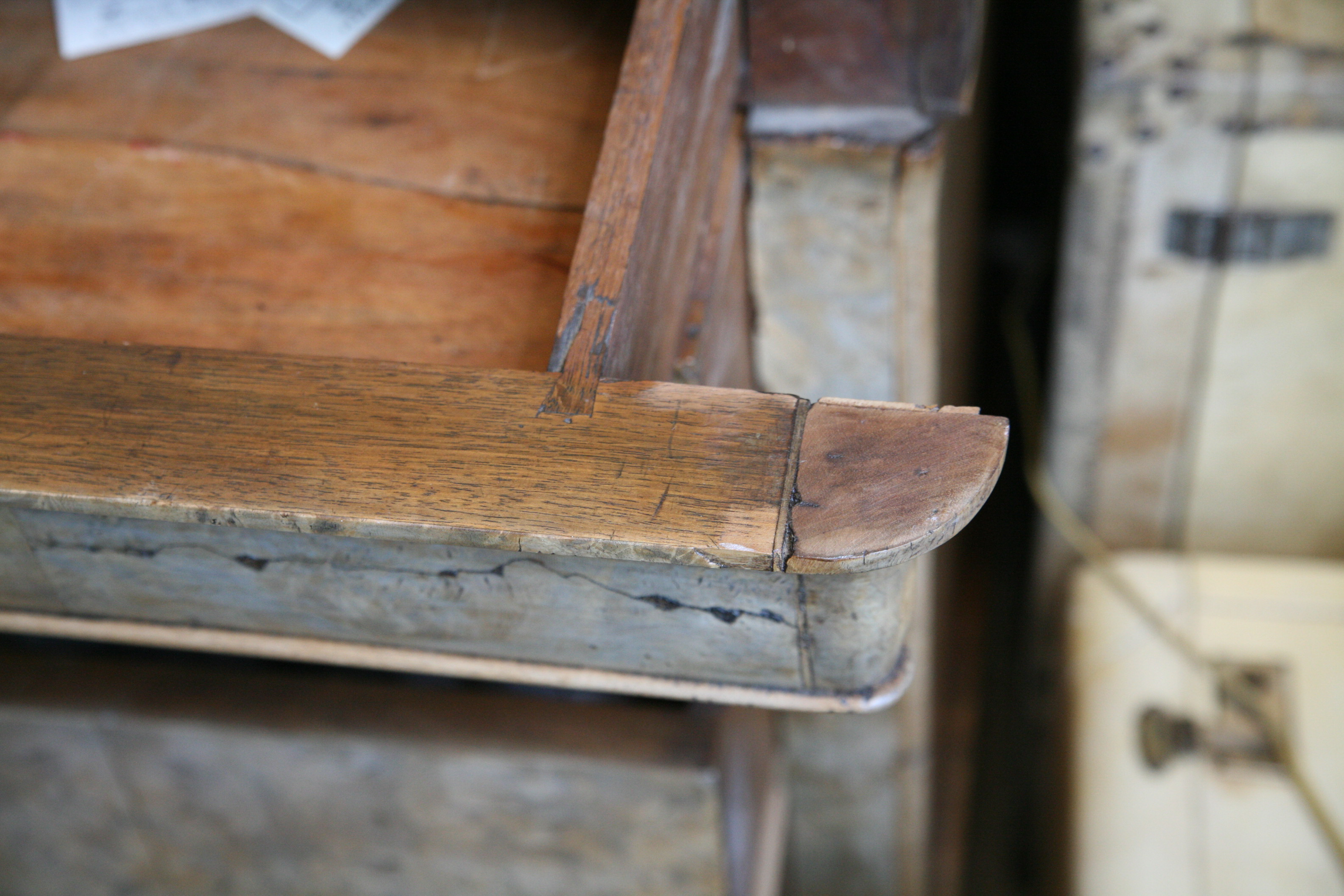 Antique Louis Philippe Burr Elm Commode with (Later) Black Granite Top